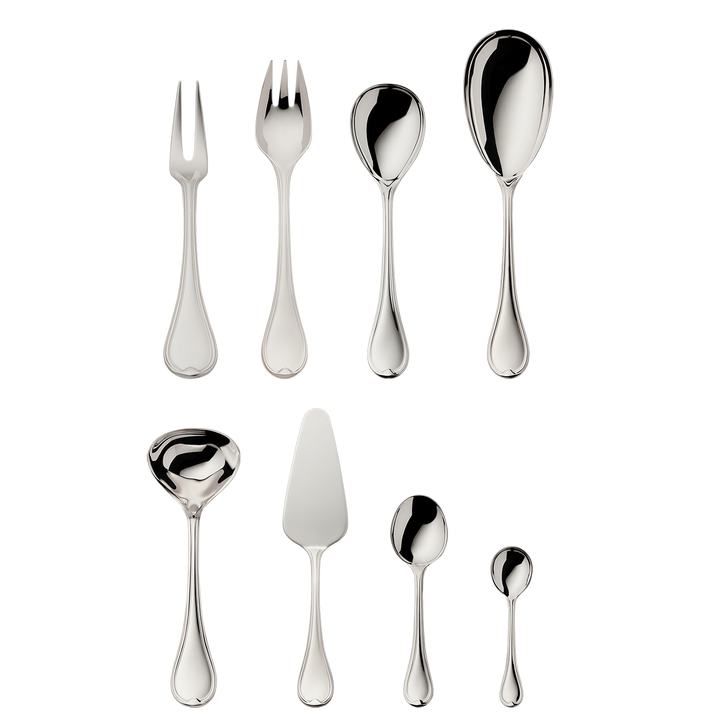 Robbe & Berking, Classic-Faden flatware, silver plated, 9-piece set