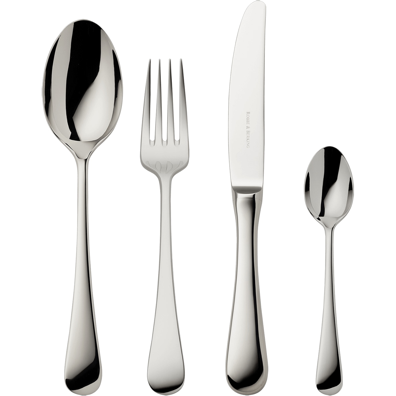 Robbe & Berking, Como flatware, stainless steel, 4-piece set