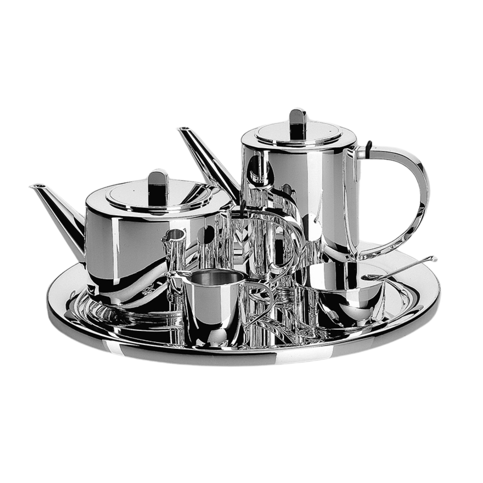 Robbe & Berking, Alta tea and coffee sets, silver plated, Coffee and tea set, 5-pieces