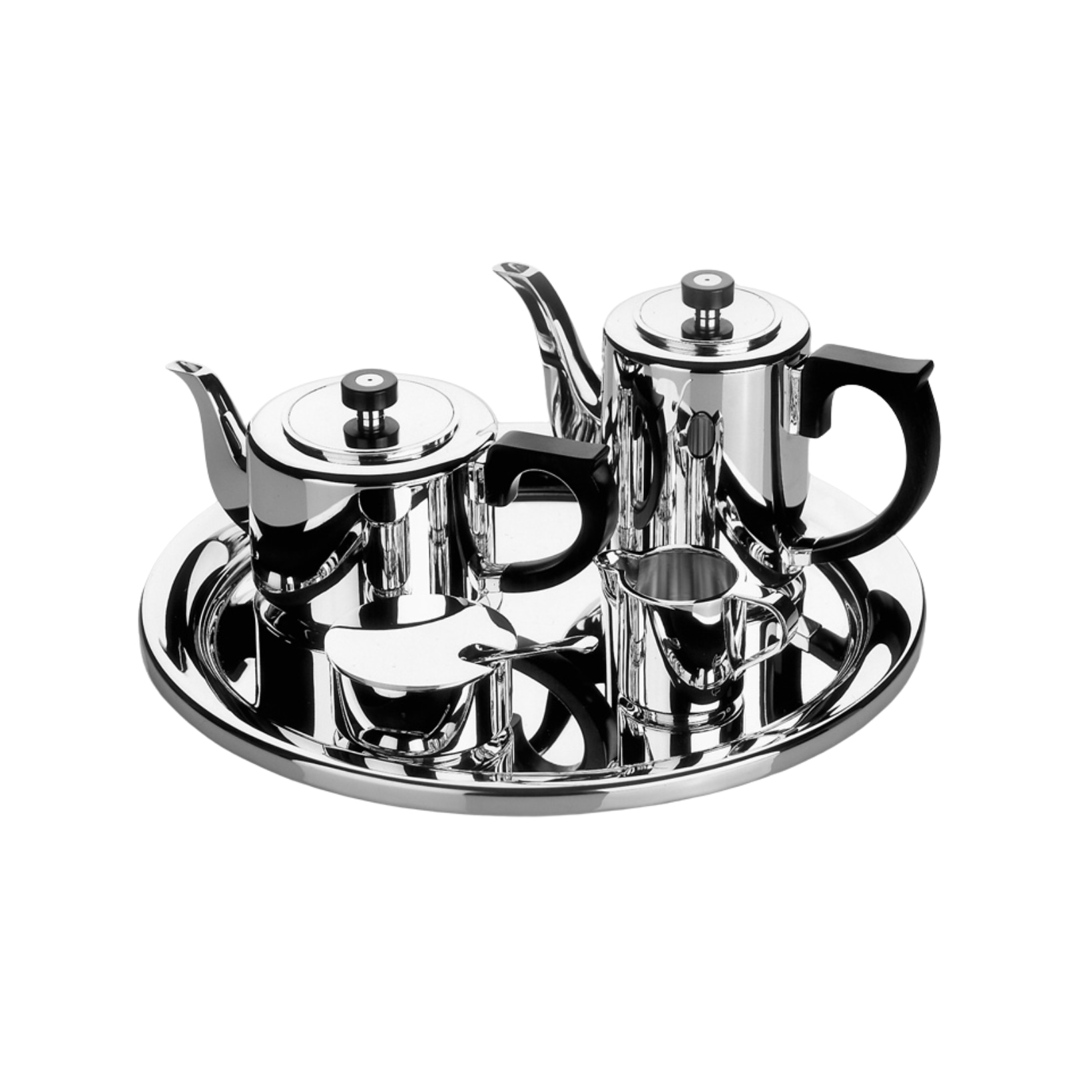 Robbe & Berking, Alta tea and coffee sets, silver plated, Mocha and tea set 4-pieces