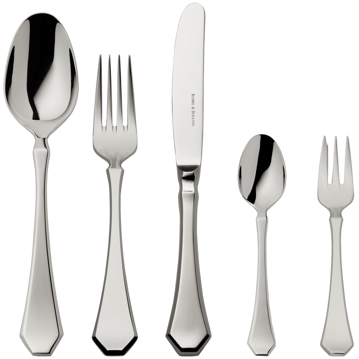 Robbe & Berking, Baltic cutlery, stainless steel, 5-piece place setting