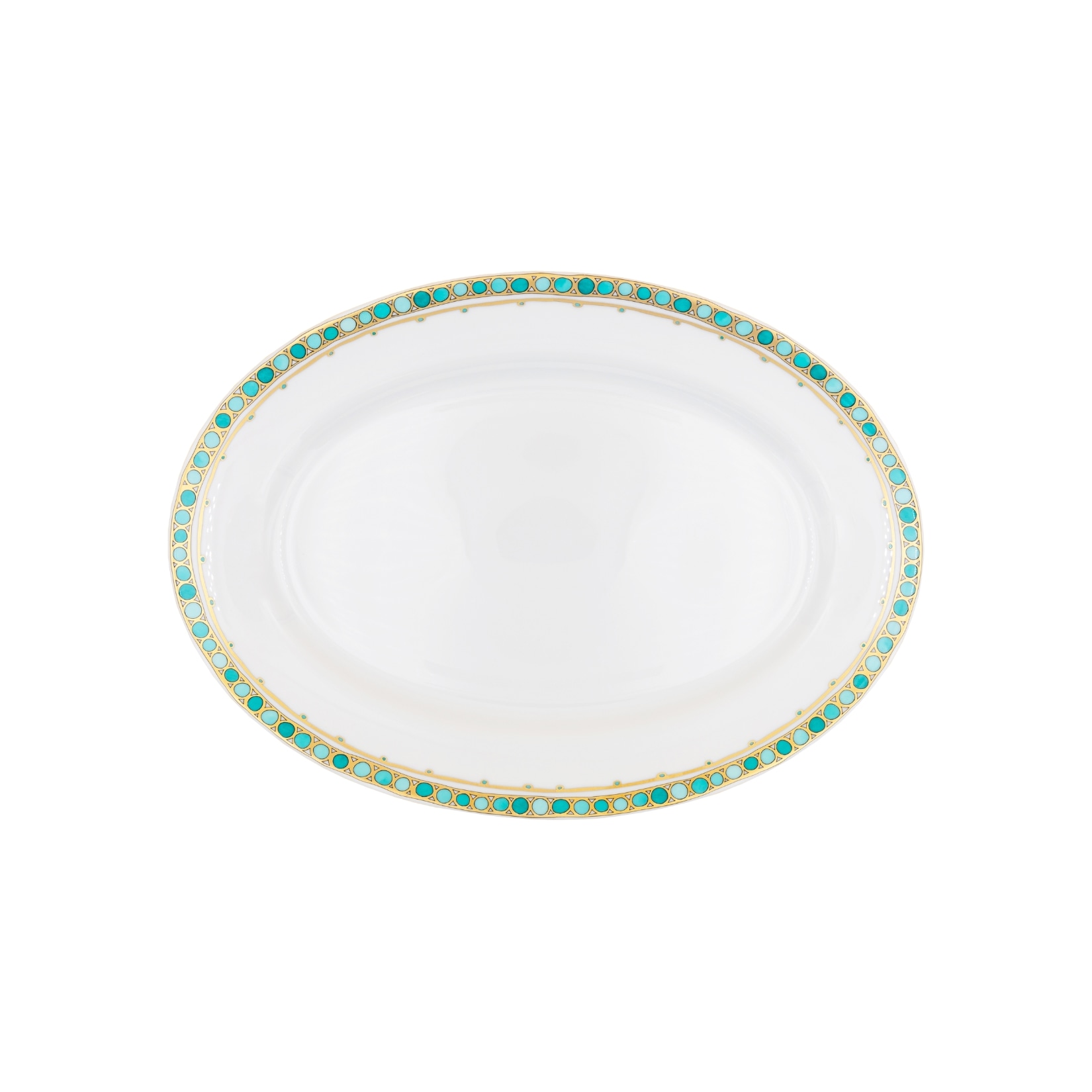Robert Haviland & C. Parlon, Syracuse Turquoise, Oval platter, medium