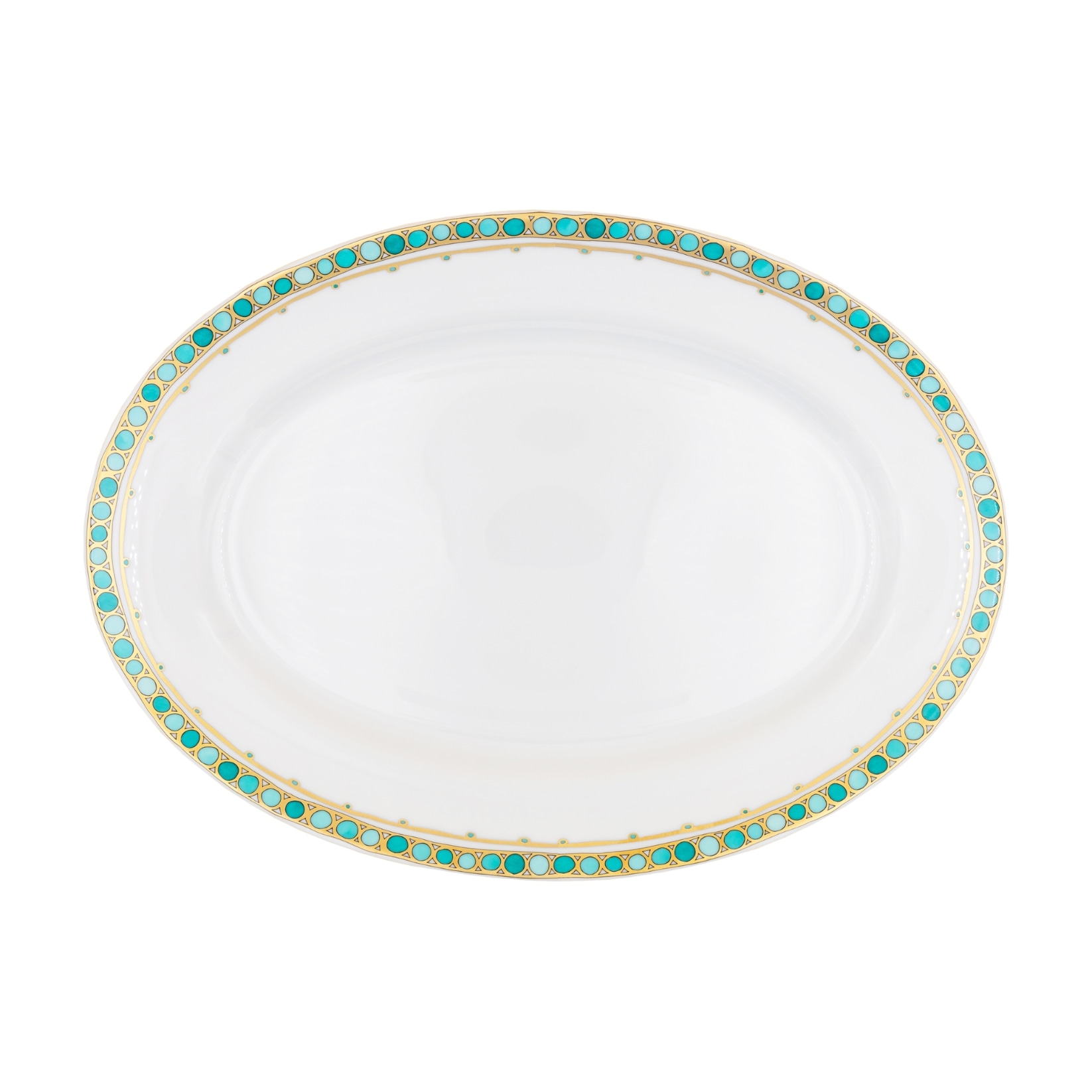 Robert Haviland & C. Parlon, Syracuse Turquoise, Oval platter, large