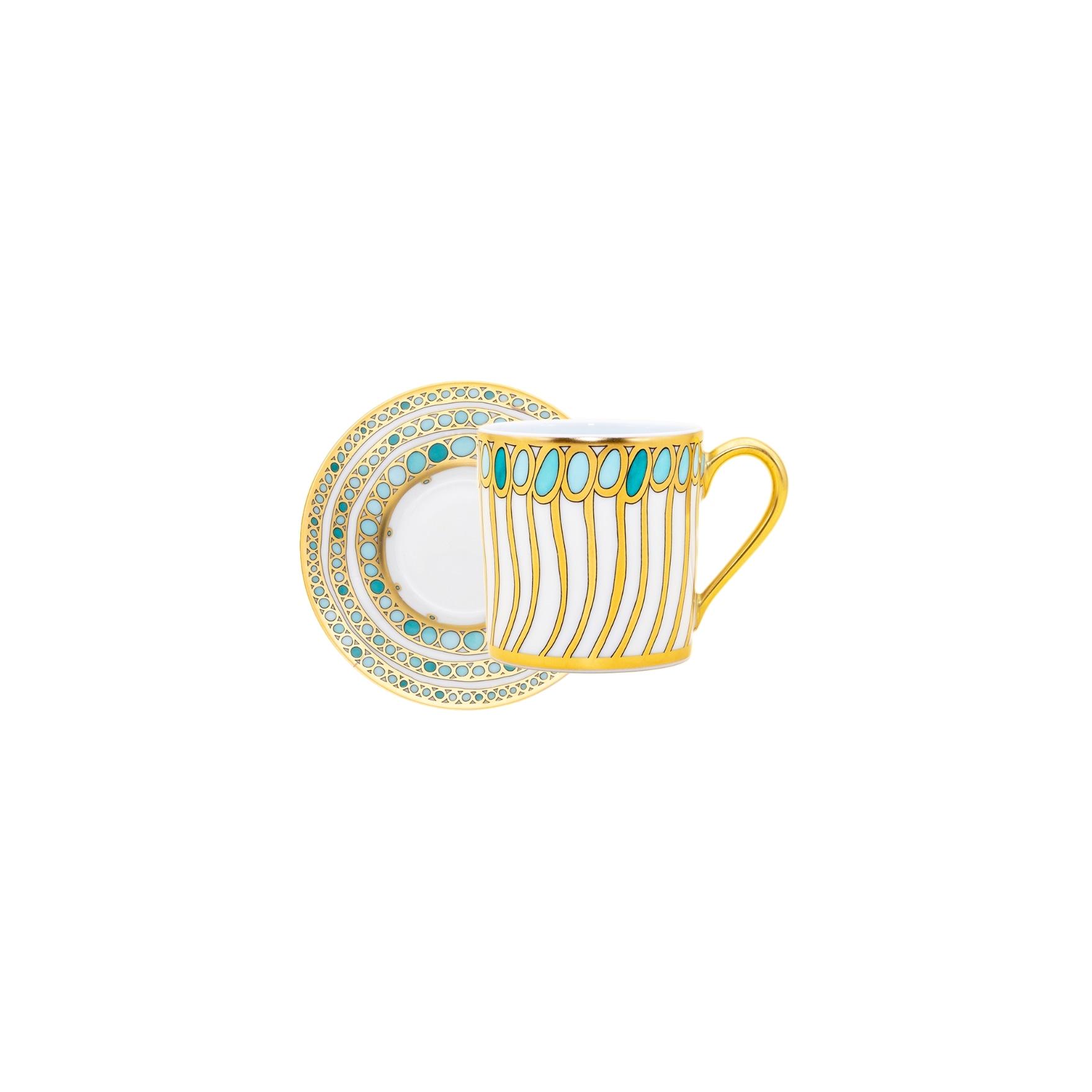 Robert Haviland & C. Parlon, Syracuse Turquoise, Coffee cup and saucer