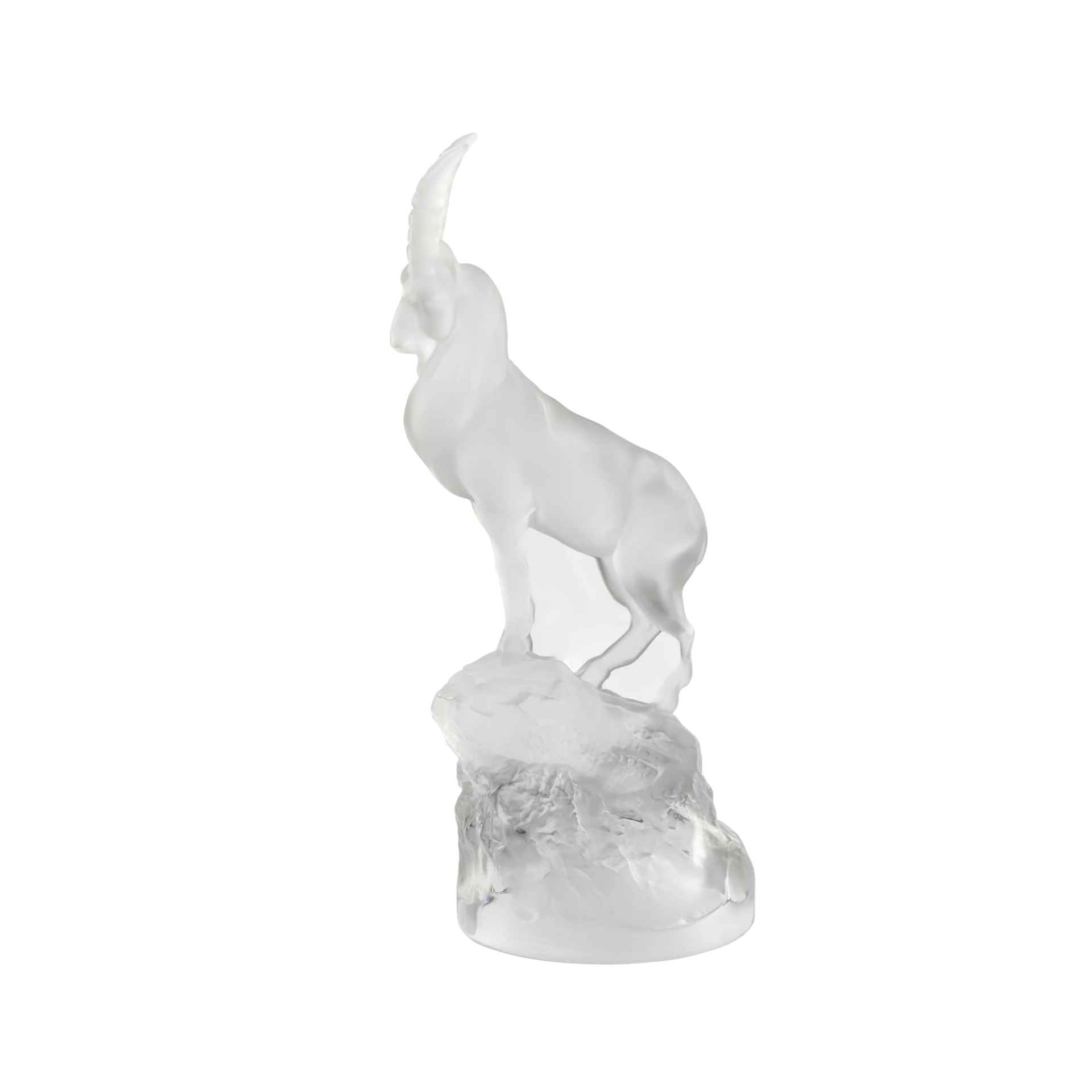 Lalique, Earth animals sculptures, Ibex sculpture, clear