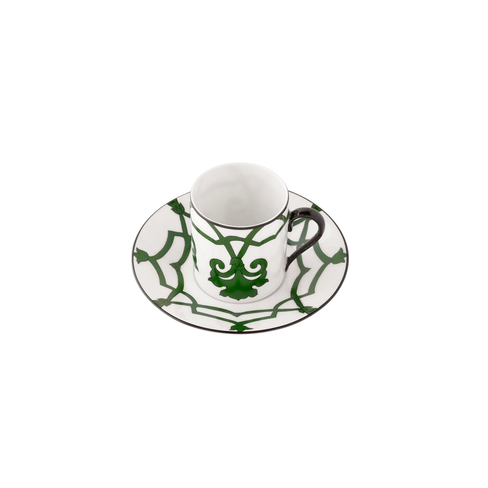 Pinto, Jaipur, Coffee cup and saucer, green