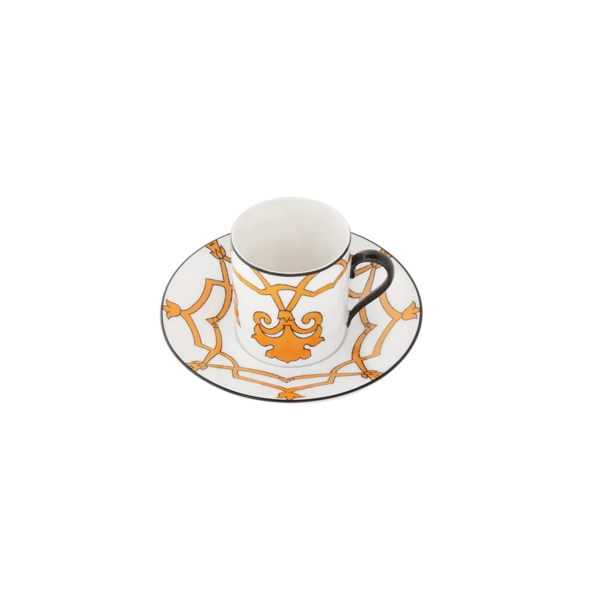 Pinto, Jaipur, Coffee cup and saucer, orange