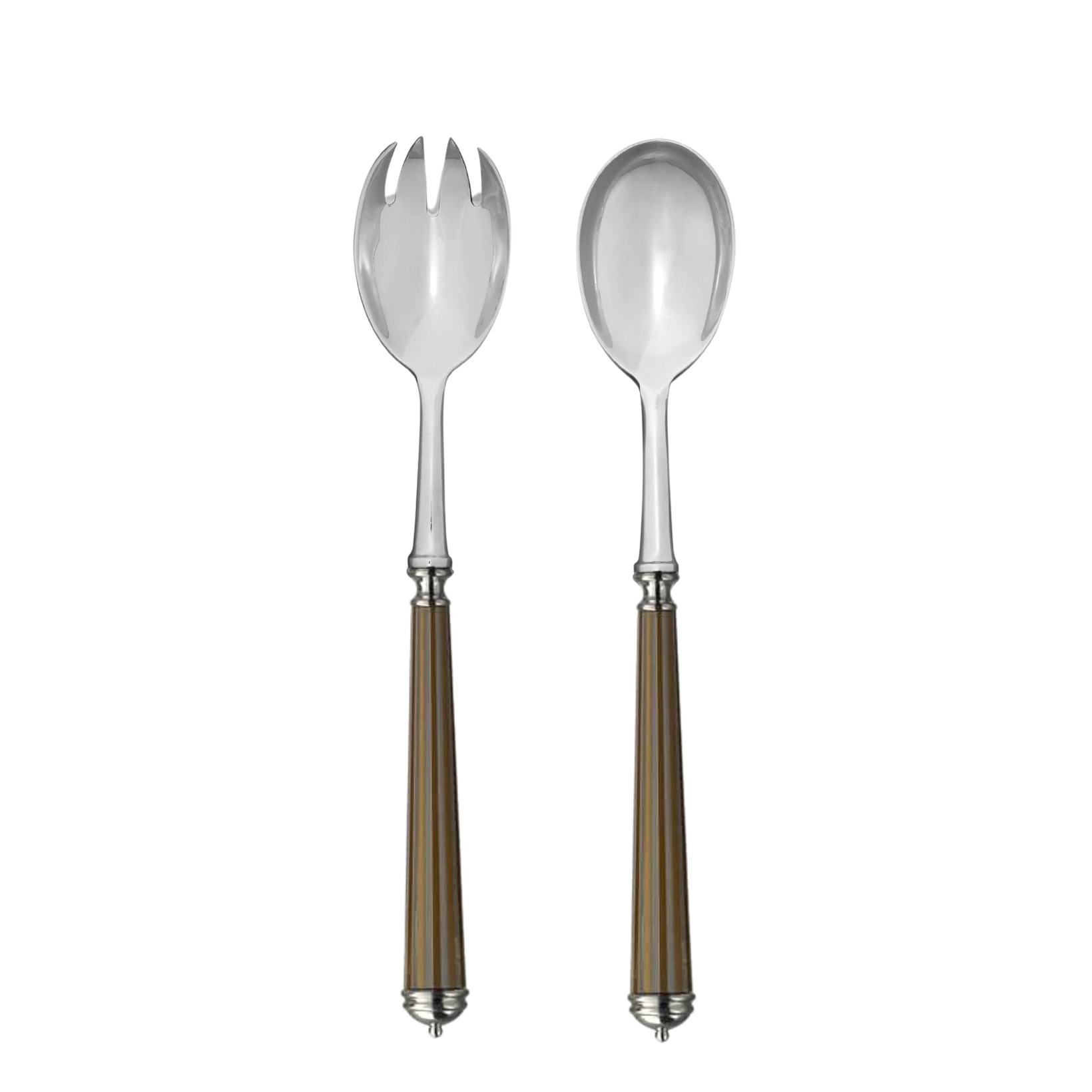 Alain Saint-Joanis, Lignes gold, silver plated, Salad serving set