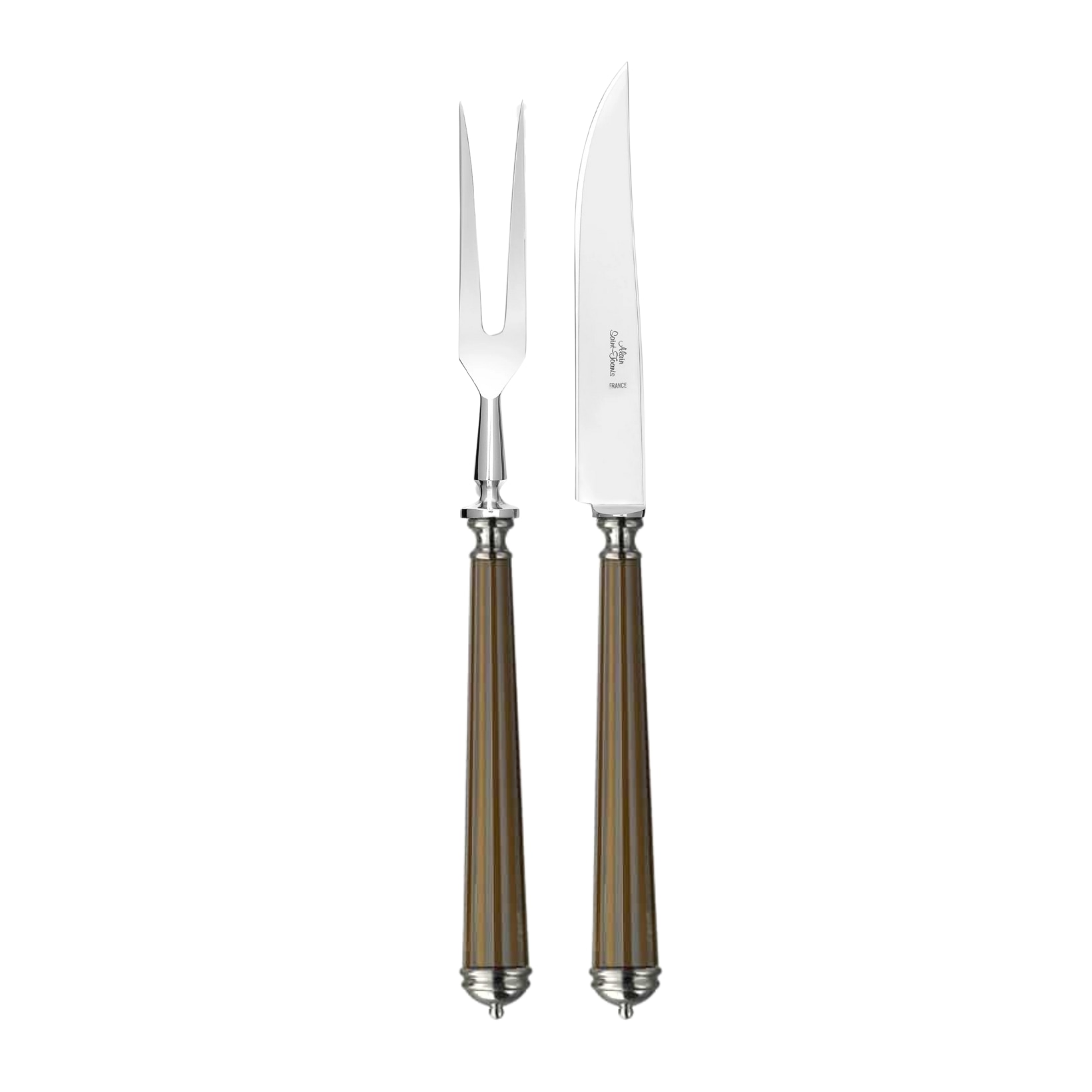 Alain Saint-Joanis, Lignes gold, silver plated, Carving set