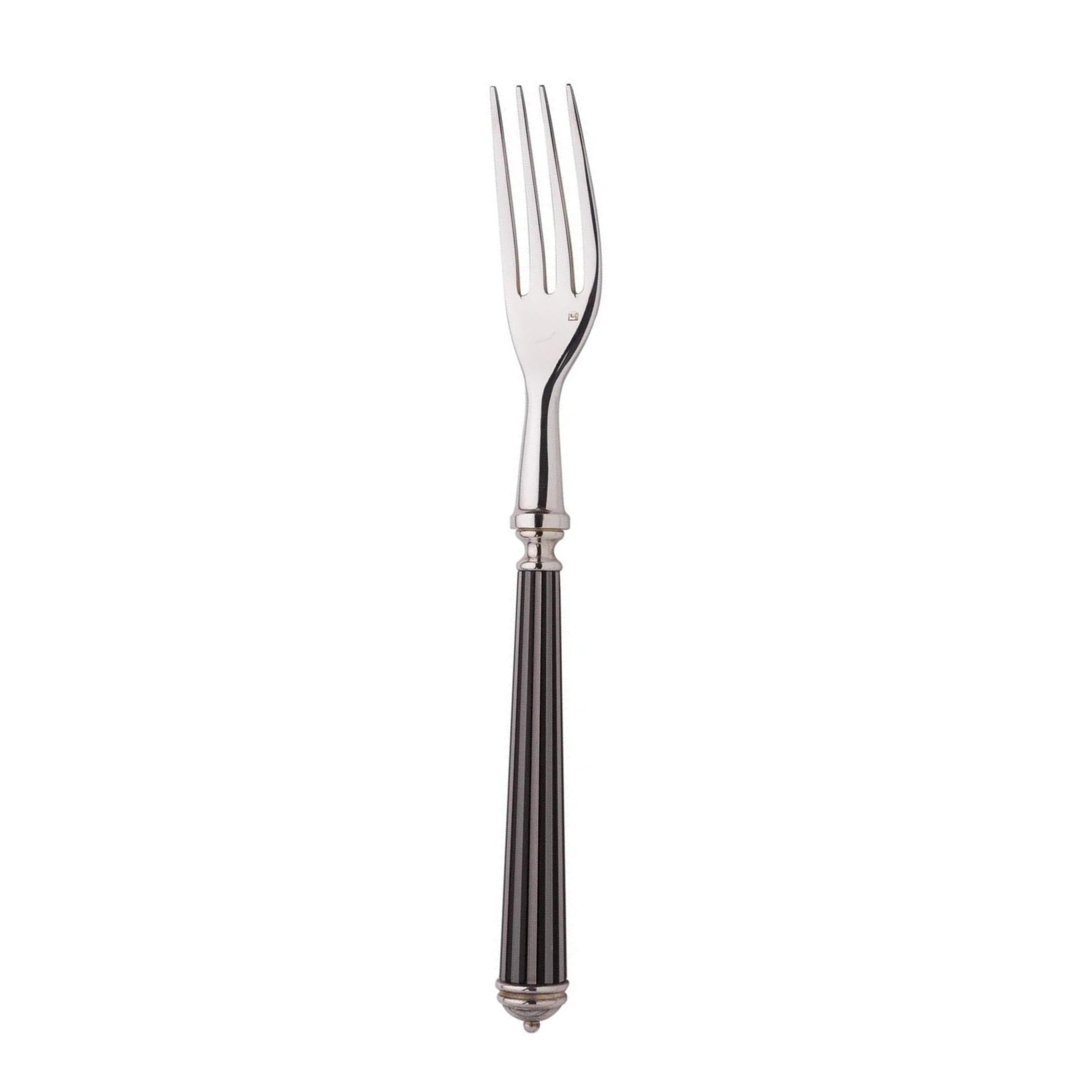 Alain Saint-Joanis, Lignes black, silver plated, Table fork
