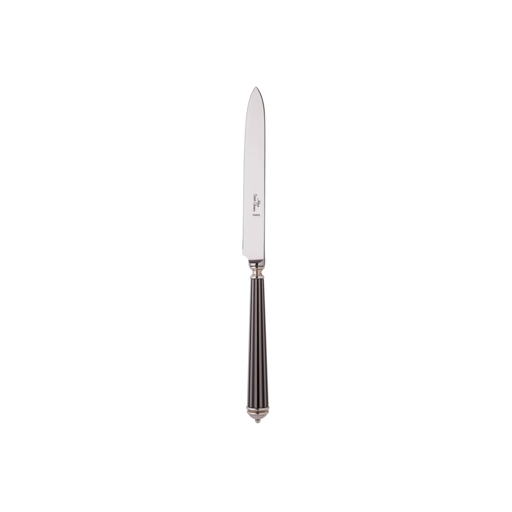 Alain Saint-Joanis, Lignes black, silver plated, Dessert knife