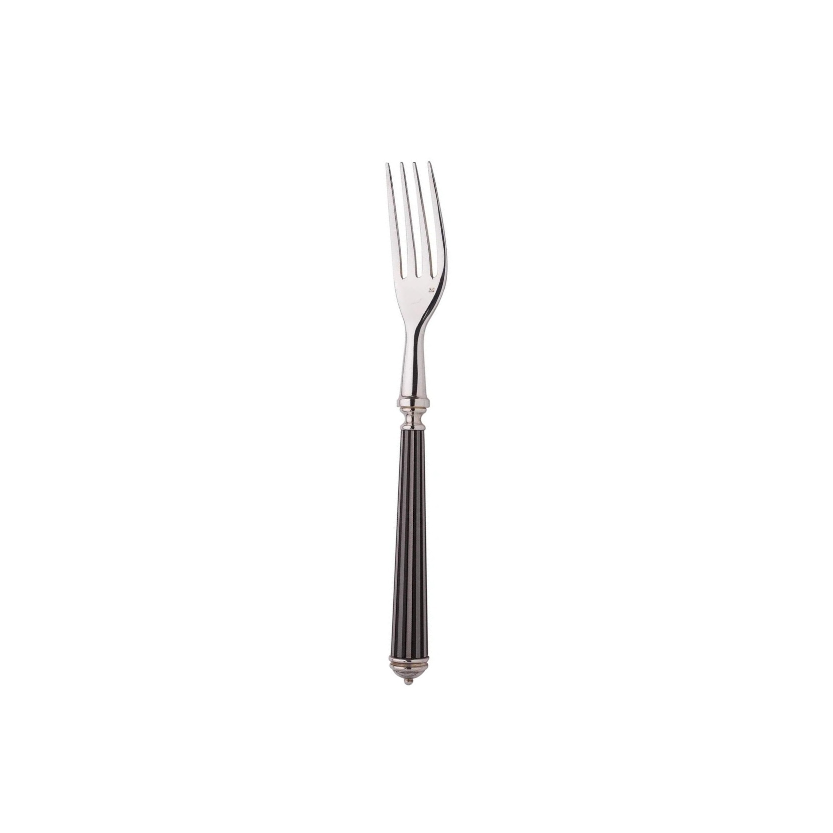 Alain Saint-Joanis, Lignes black, silver plated, Dessert fork