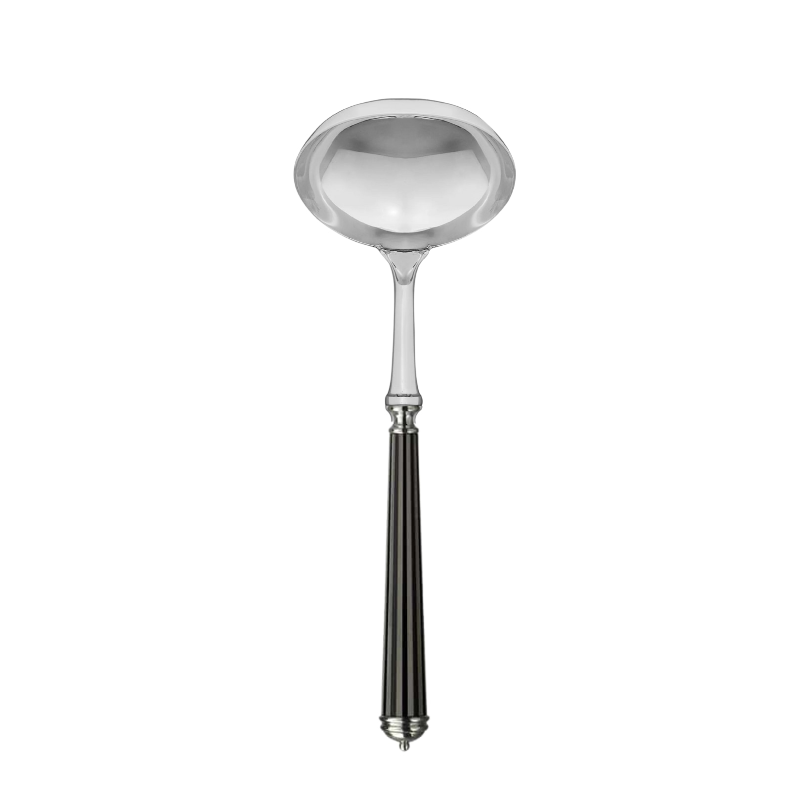 Alain Saint-Joanis, Lignes black, silver plated, Soup ladle