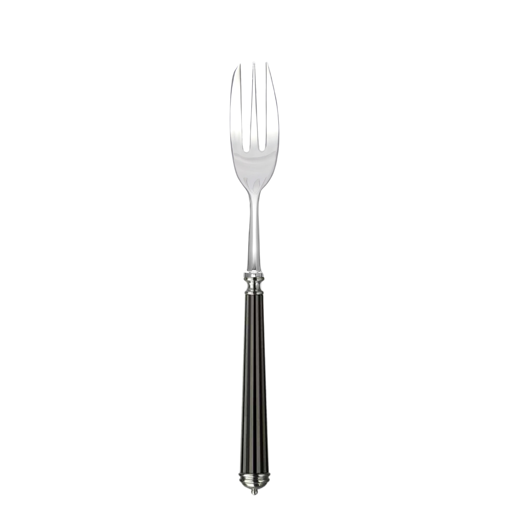 Alain Saint-Joanis, Lignes black, silver plated, Serving fork