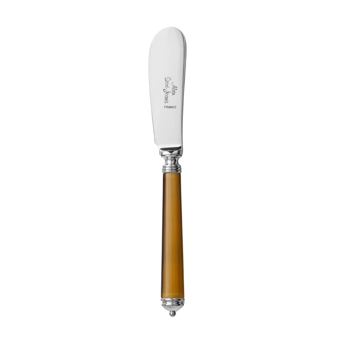 Alain Saint-Joanis, Marbella Dark Horn, silver plated, Butter spreader