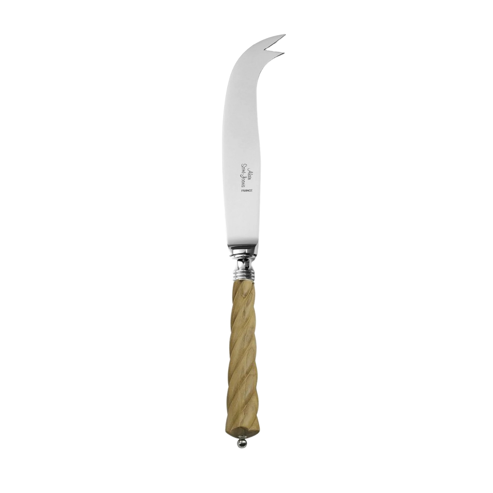 Alain Saint-Joanis, Mistral Olivewood, silver plated, Large cheese knife