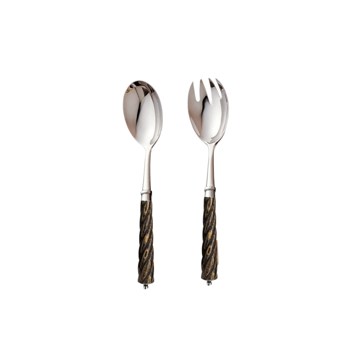 Alain Saint-Joanis, Mistral Black, silver plated, Salad serving set