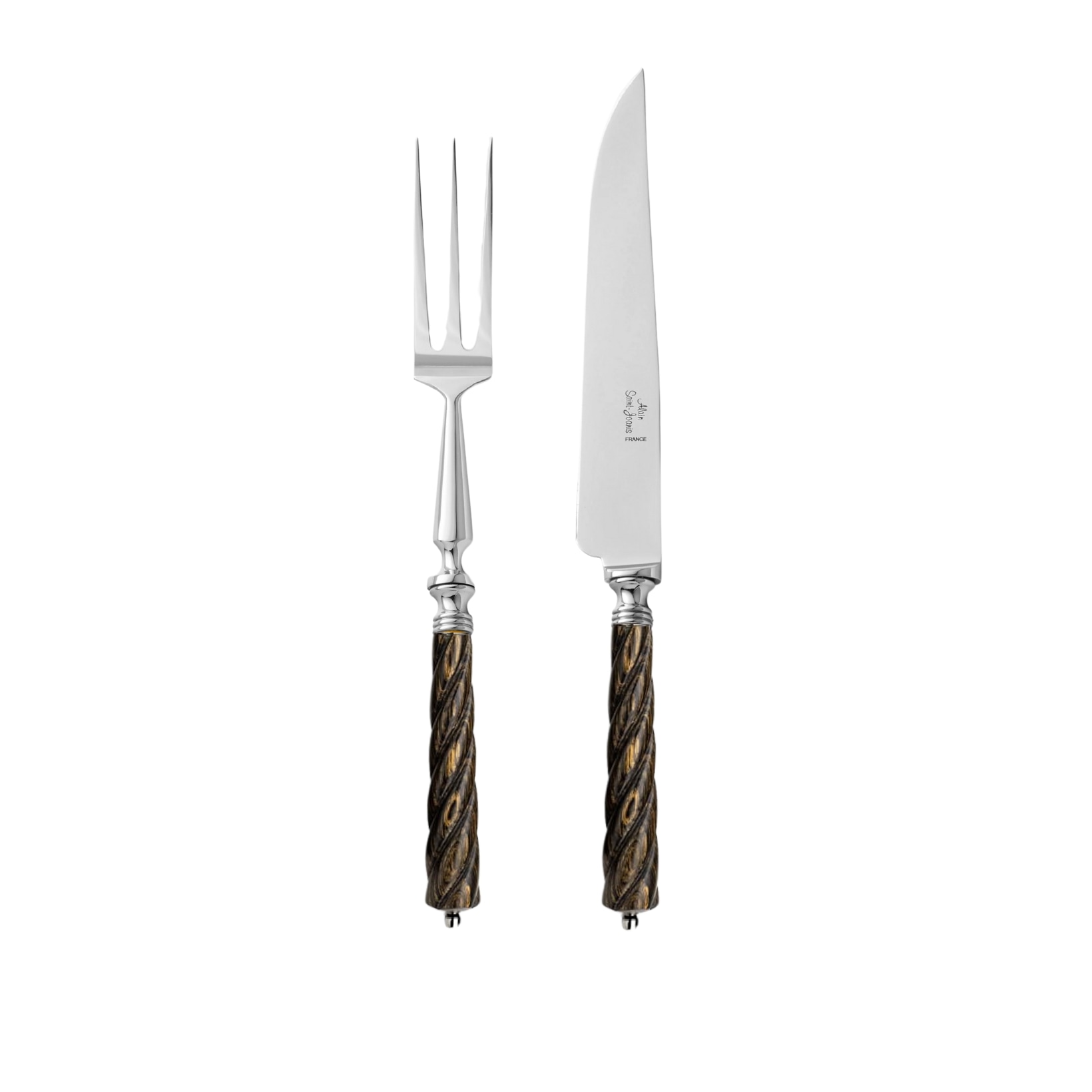 Alain Saint-Joanis, Mistral Black, silver plated, Carving set