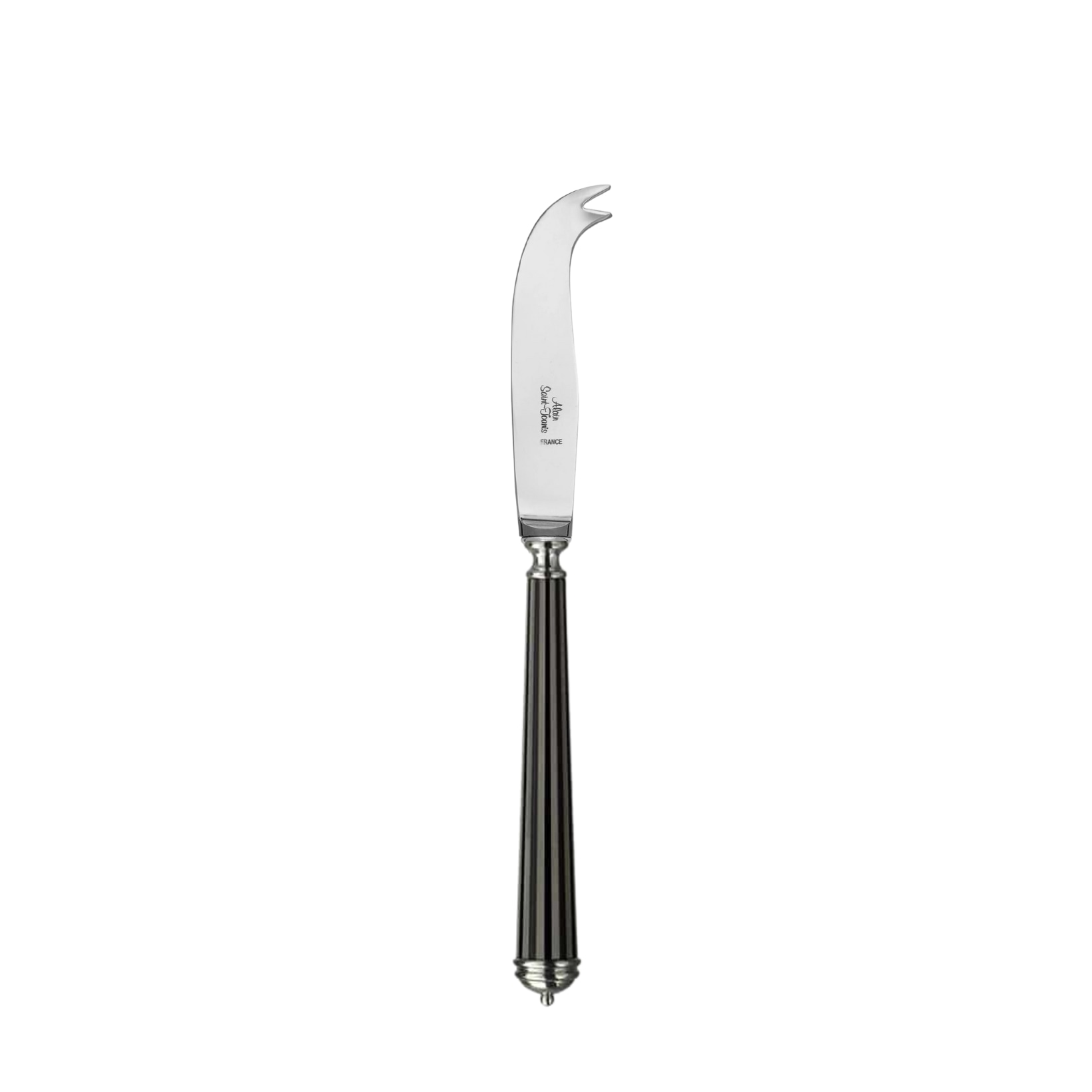 Alain Saint-Joanis, Lignes black, silver plated, Medium cheese knife