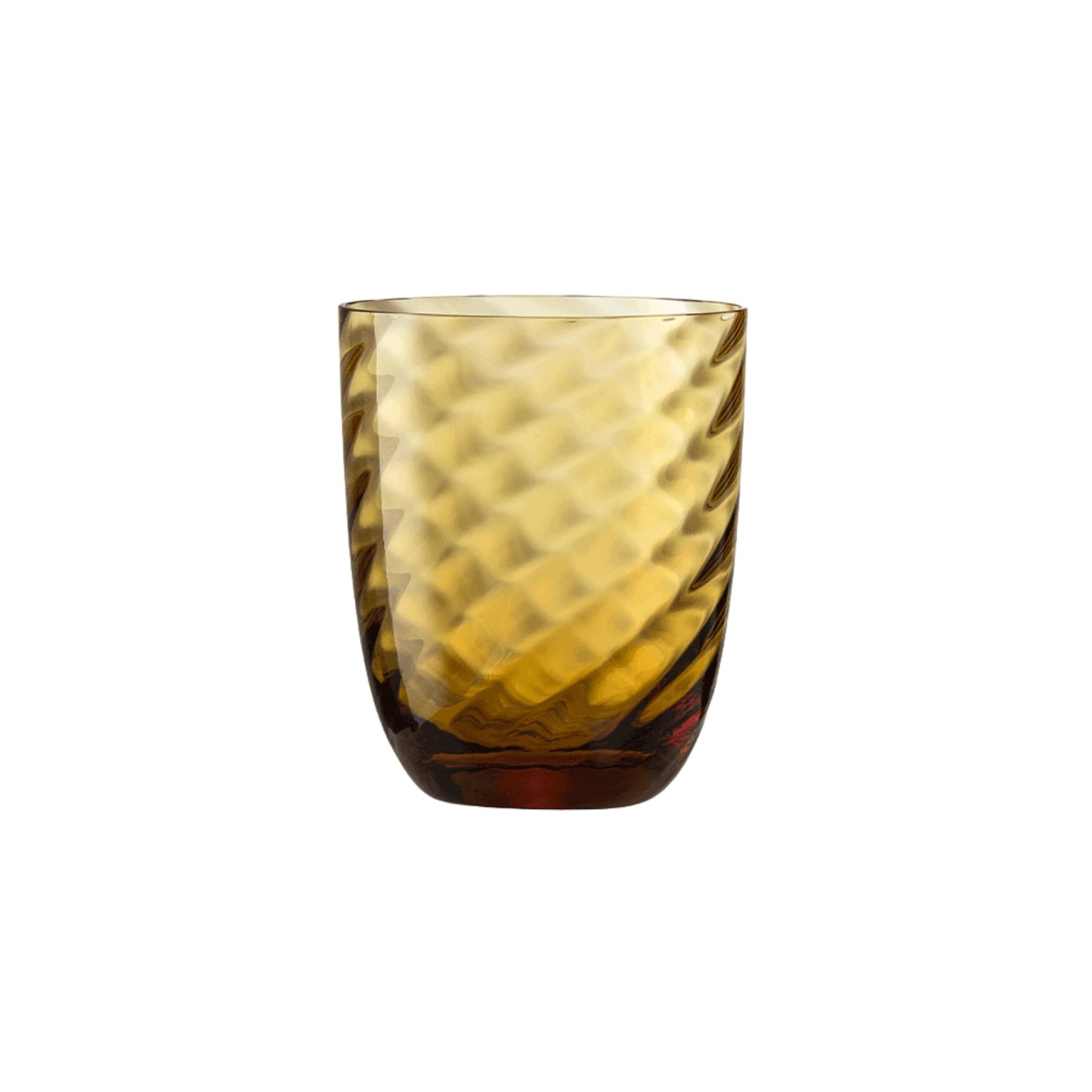Nason Moretti, Idra glasses, Water glass, amber optic twisted