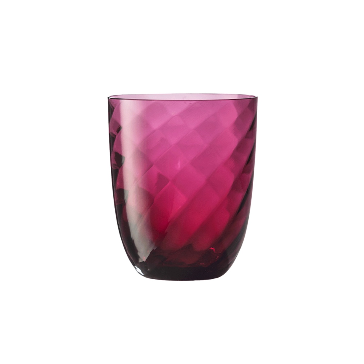 Nason Moretti, Idra glasses, Water glass, ruby optic twisted