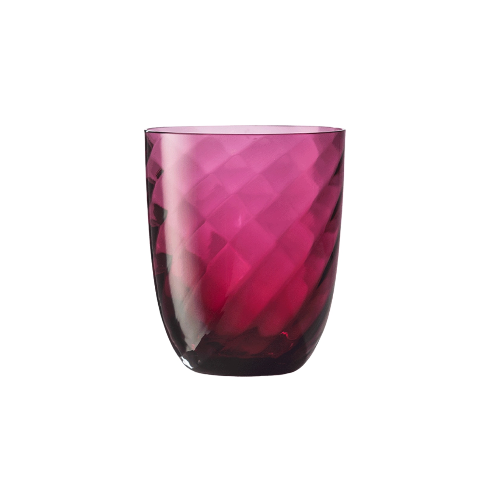Nason Moretti, Idra glasses, Water glass, ruby optic twisted