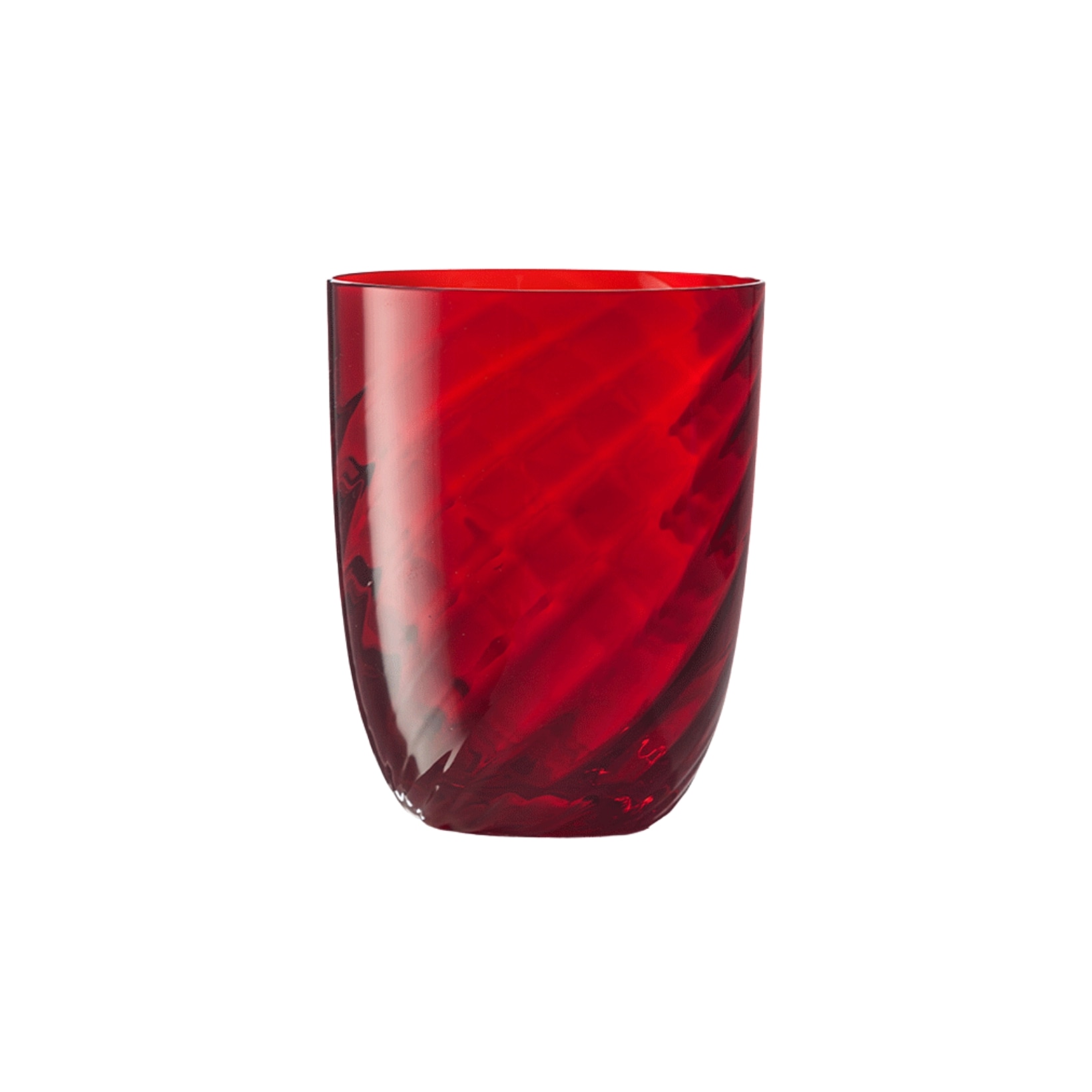 Nason Moretti, Idra glasses, Water glass, red optic twisted