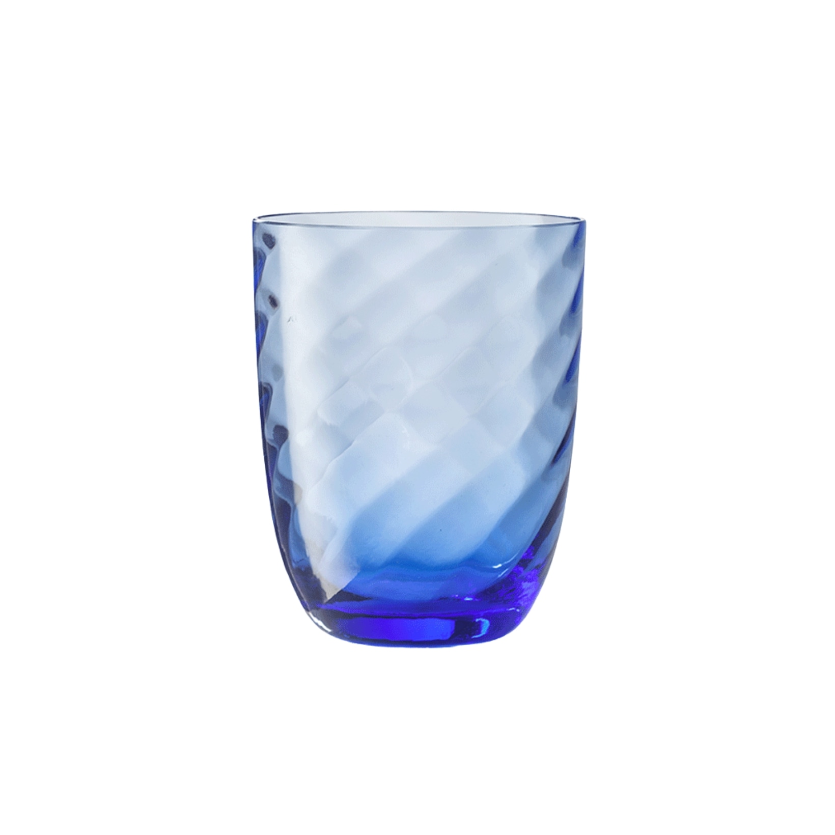 Nason Moretti, Idra glasses, Water glass, bluino optic twisted