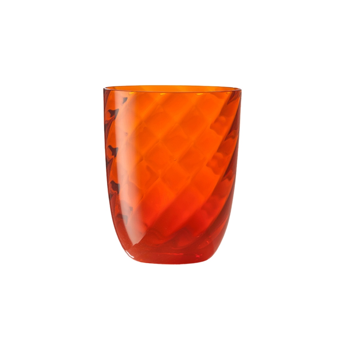 Nason Moretti, Idra glasses, Water glass, orange optic twisted