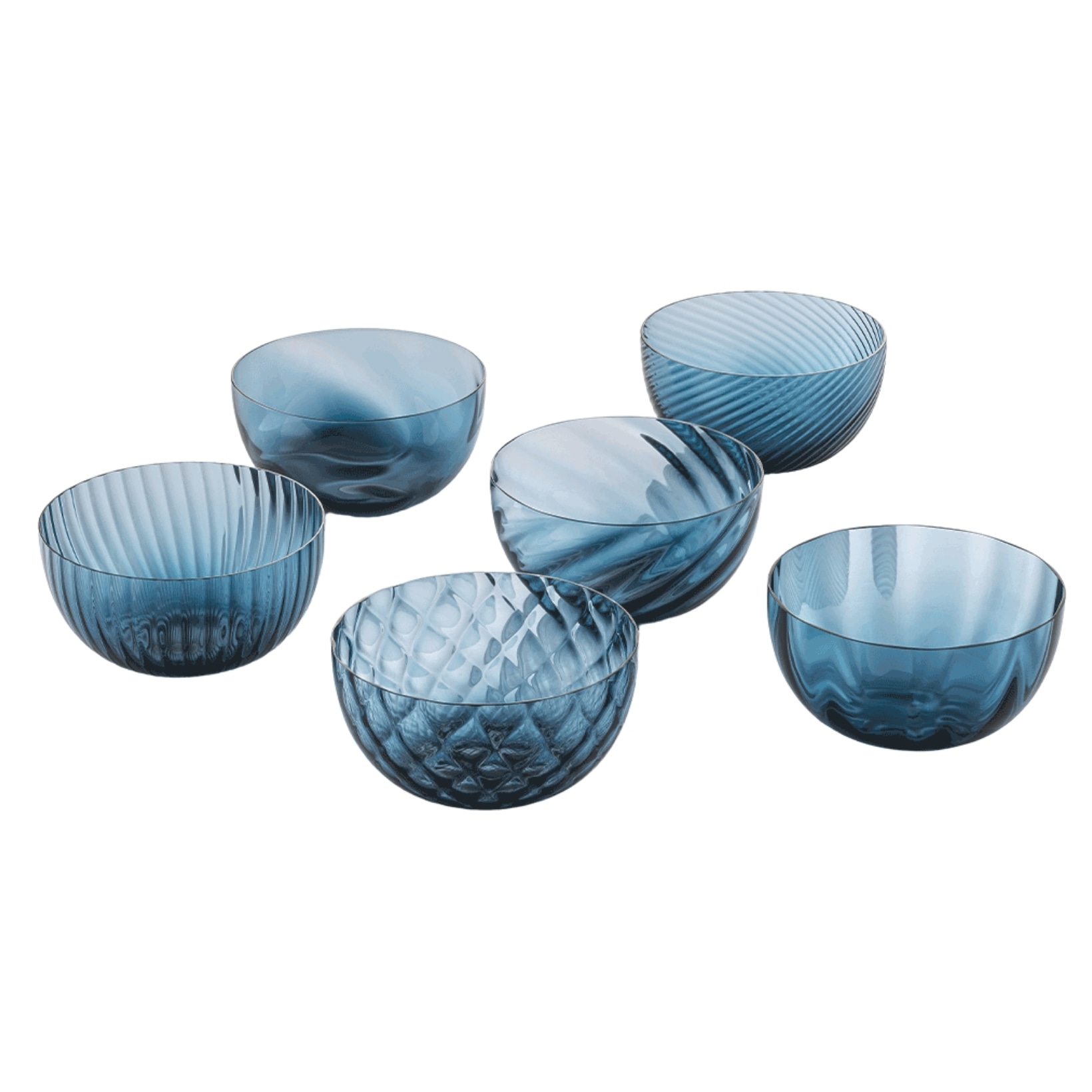 Nason Moretti, Idra bowls, Bowls set of 6, avio blue