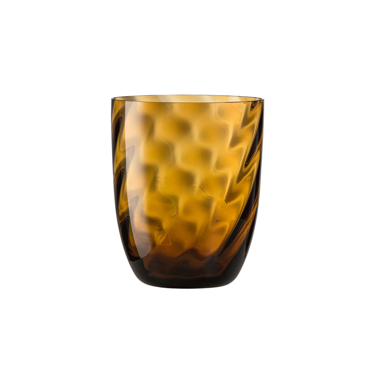 Nason Moretti, Idra glasses, Water glass, bull brown optic twisted