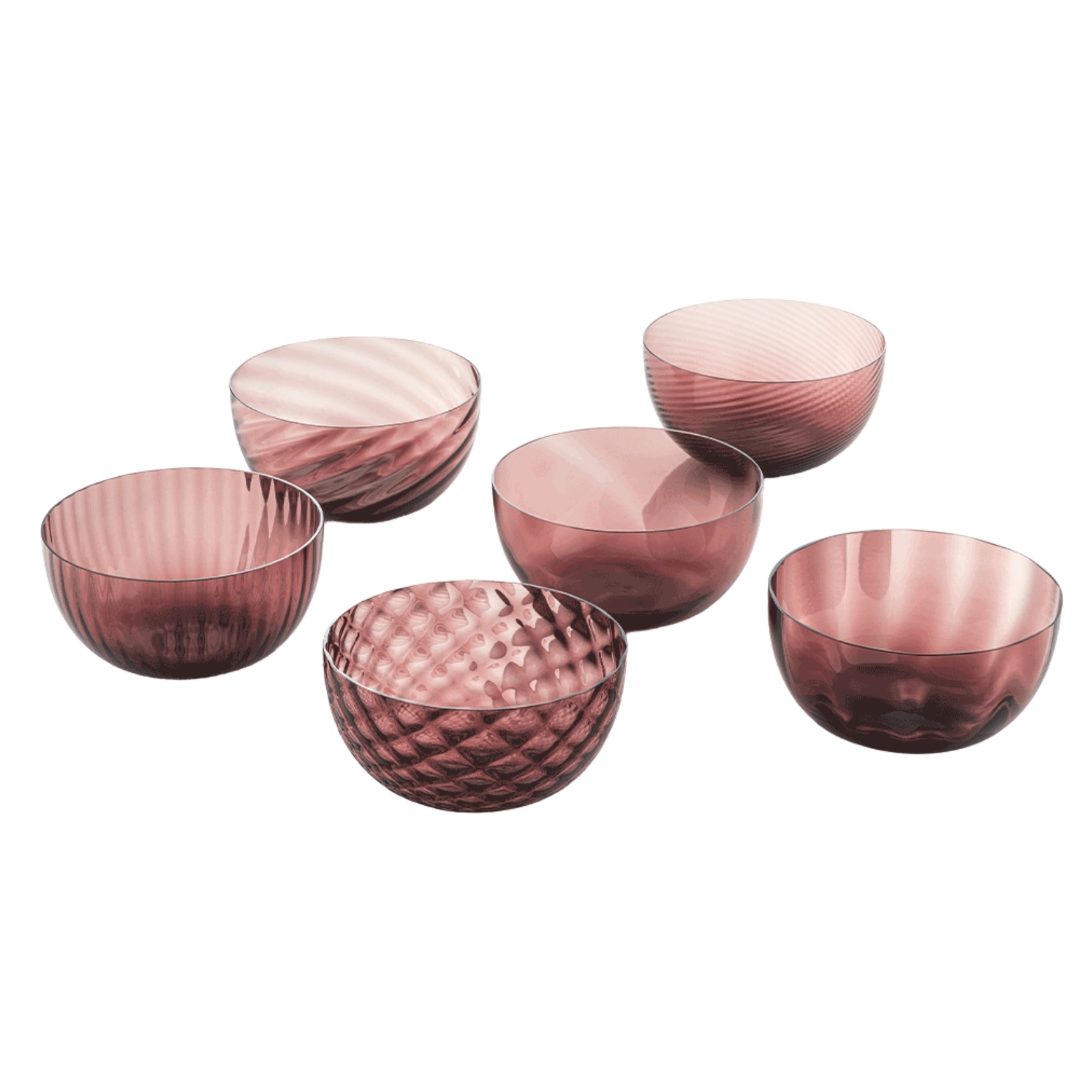 Nason Moretti, Idra bowls, Bowls set of 6, violet
