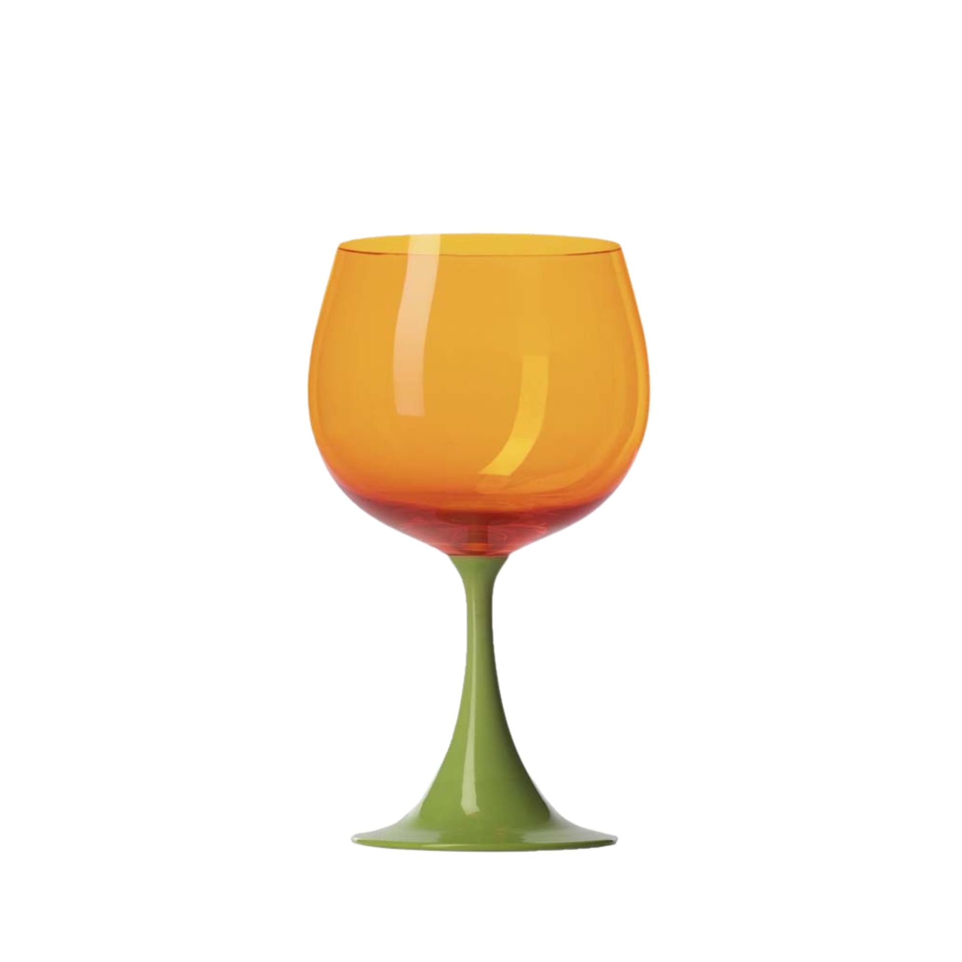 Nason Moretti, Burlesque glasses, Borgogna glass, orange