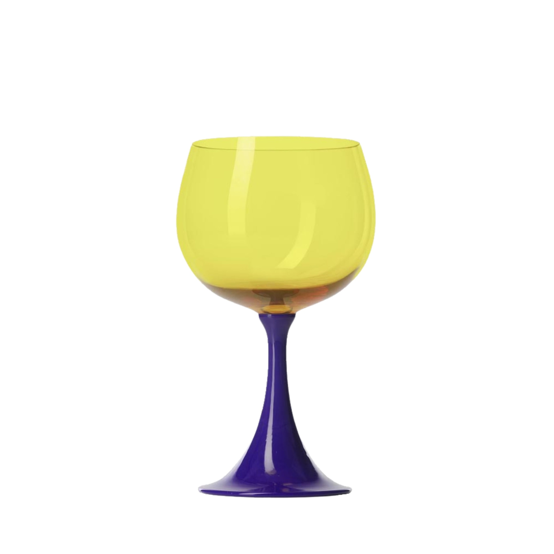 Nason Moretti, Burlesque glasses, Borgogna glass, yellow