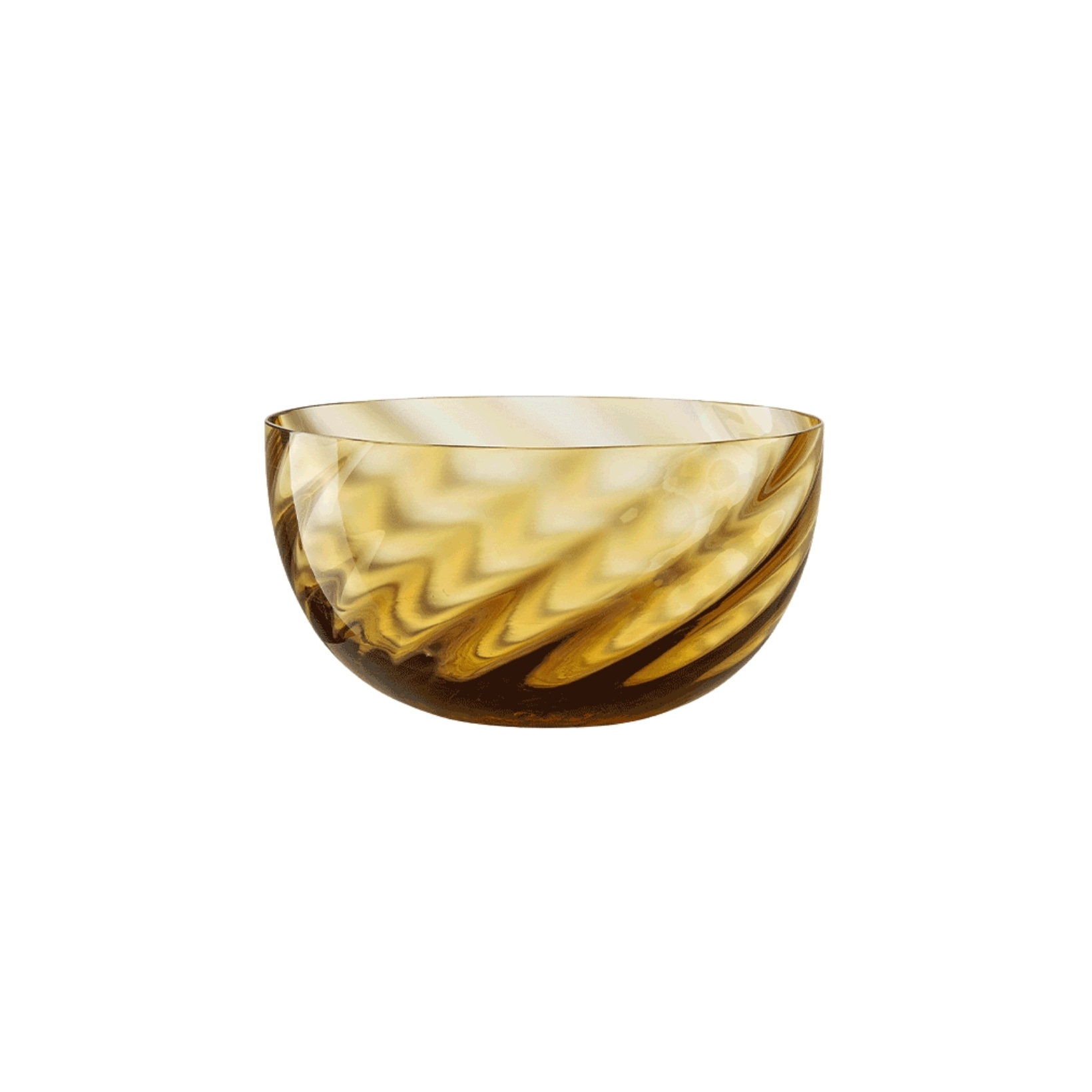 Nason Moretti, Idra bowls, Bowl amber, optic twisted