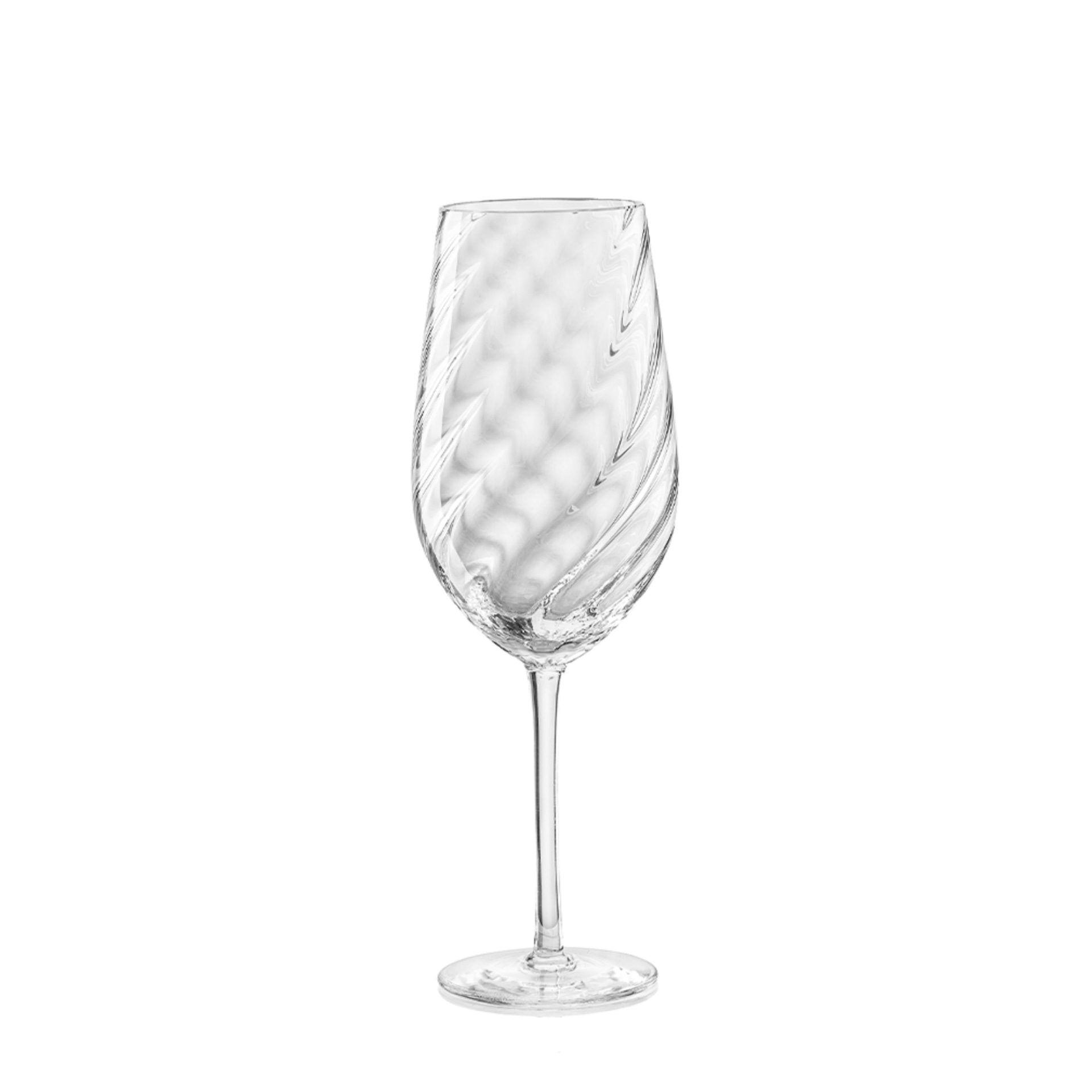 Nason Moretti, Tolomeo glasses, White wine glass, optic twisted