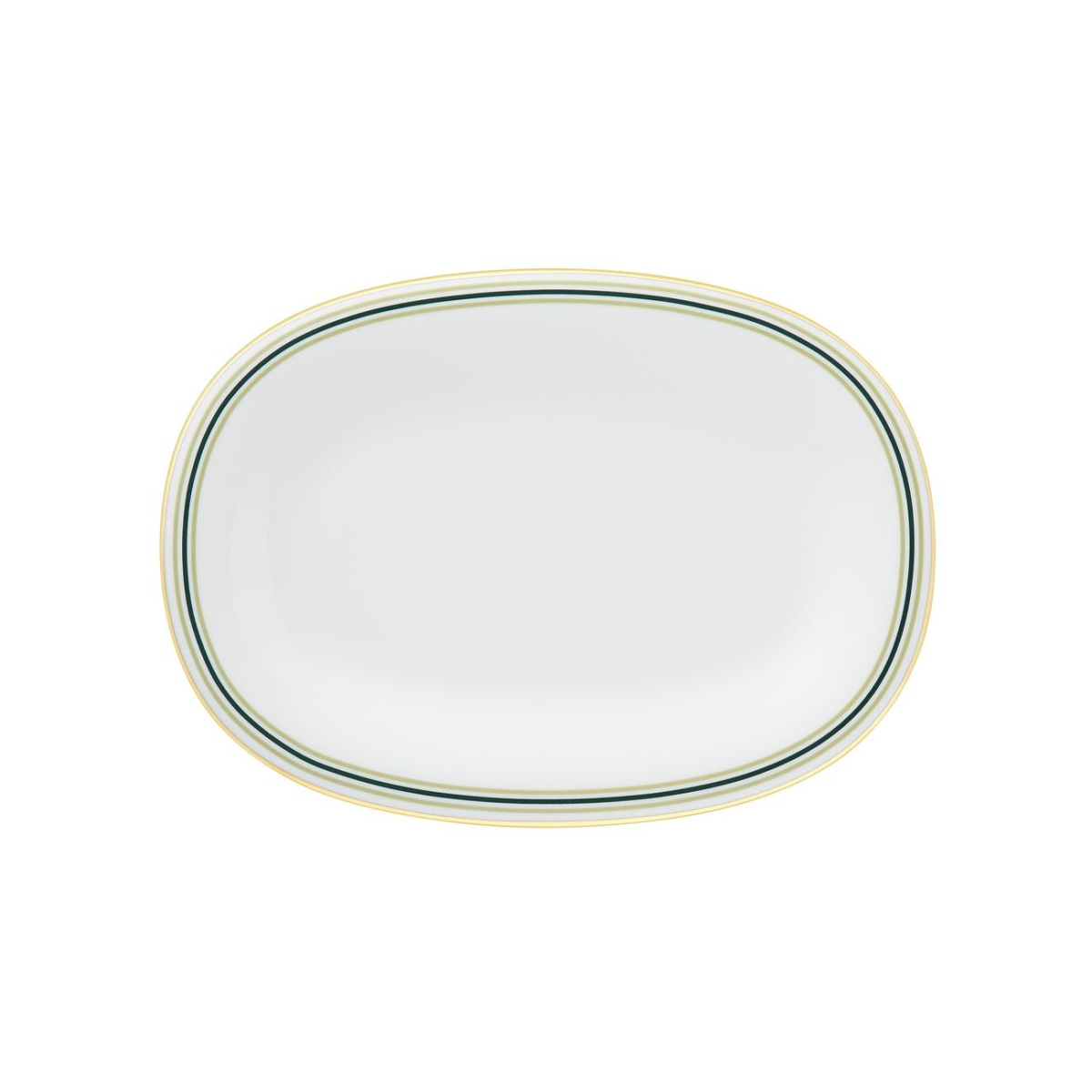 Fürstenberg, Fluen heritage green, Oval platter, small