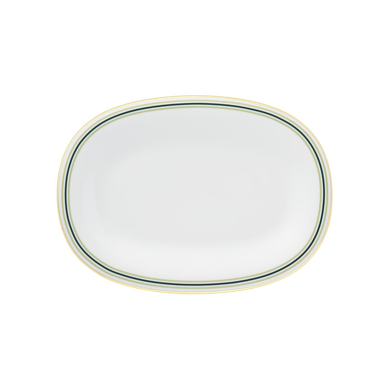 Fürstenberg, Fluen heritage green, Oval platter, small