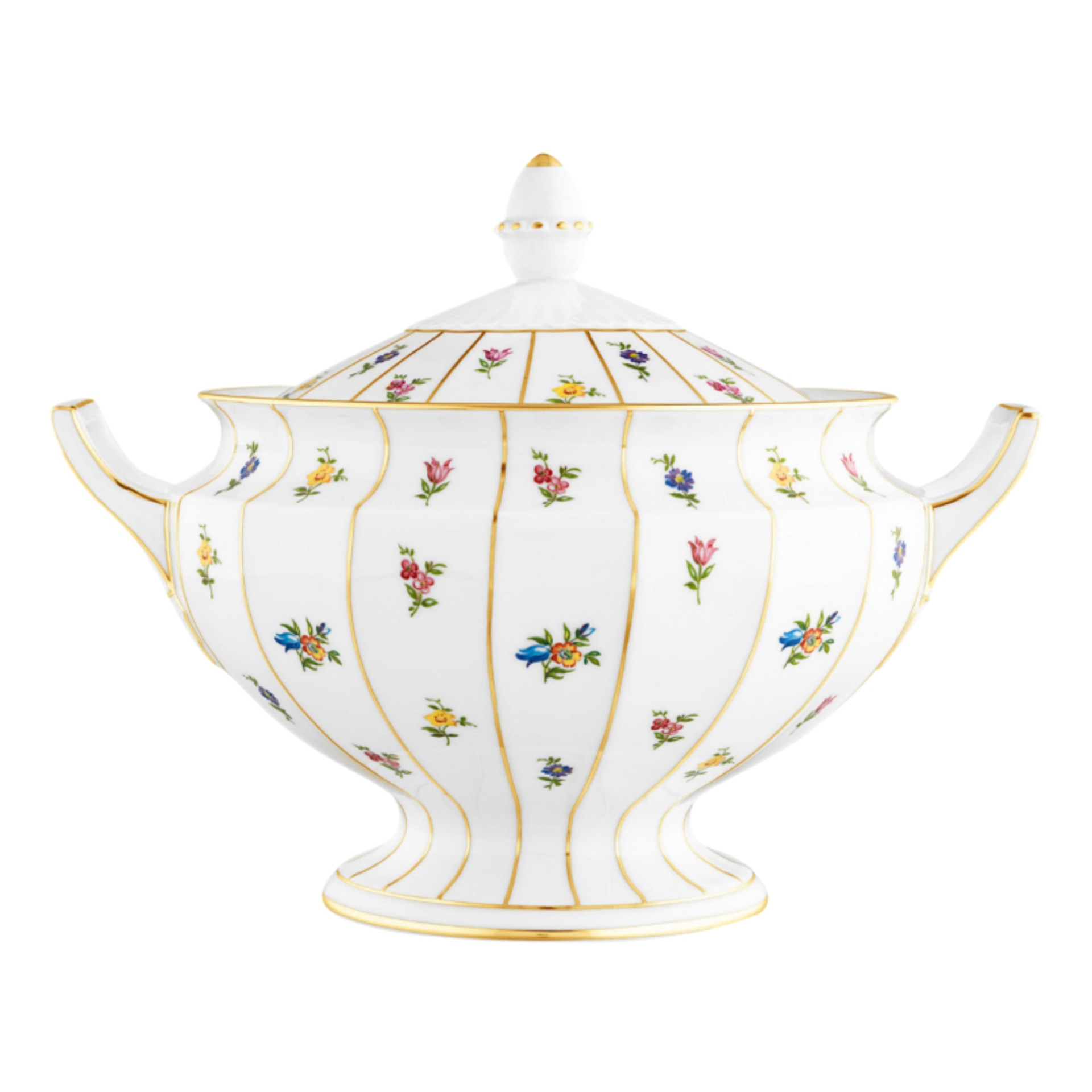 Fürstenberg, Grecque mille fleurs, Casserole with lid