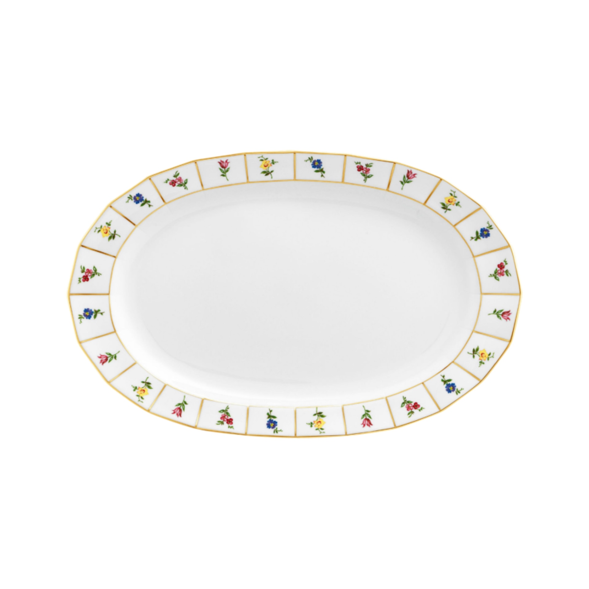 Fürstenberg, Grecque mille fleurs, Oval platter