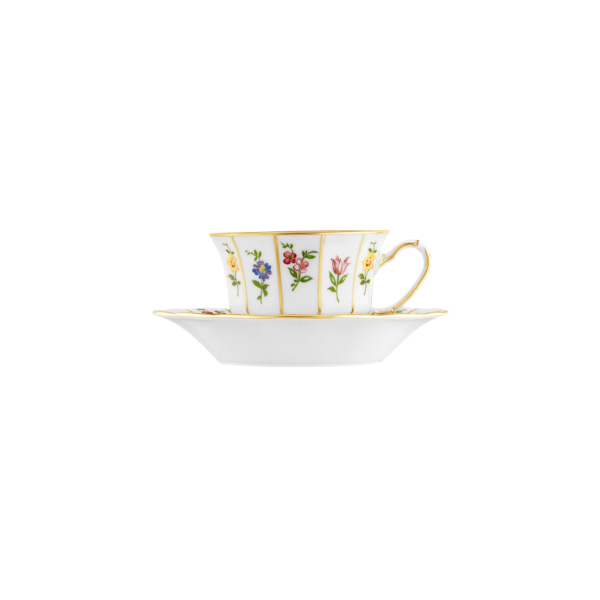Fürstenberg, Grecque mille fleurs, Espresso cup and saucer