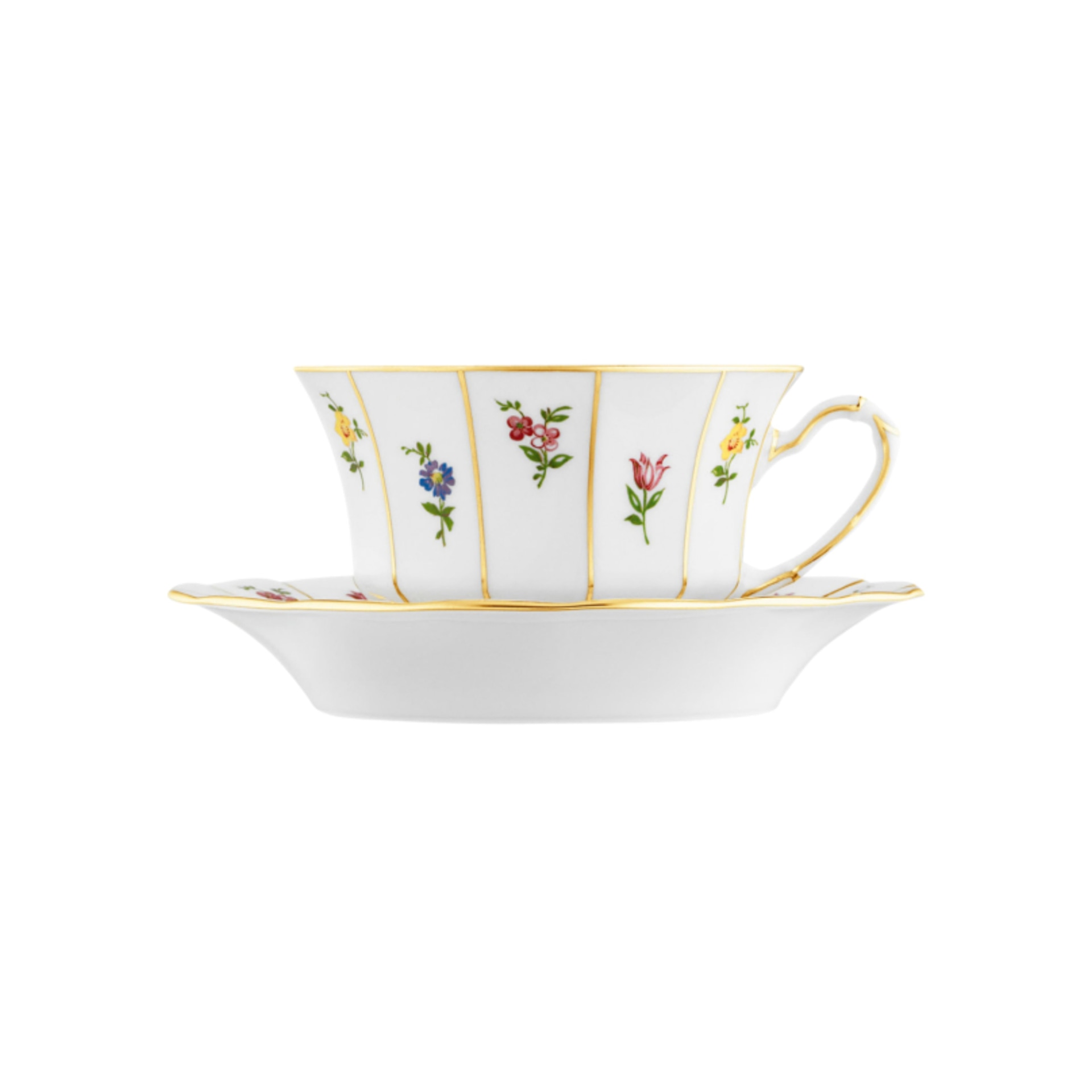 Fürstenberg, Grecque mille fleurs, Coffee/tea cup and saucer