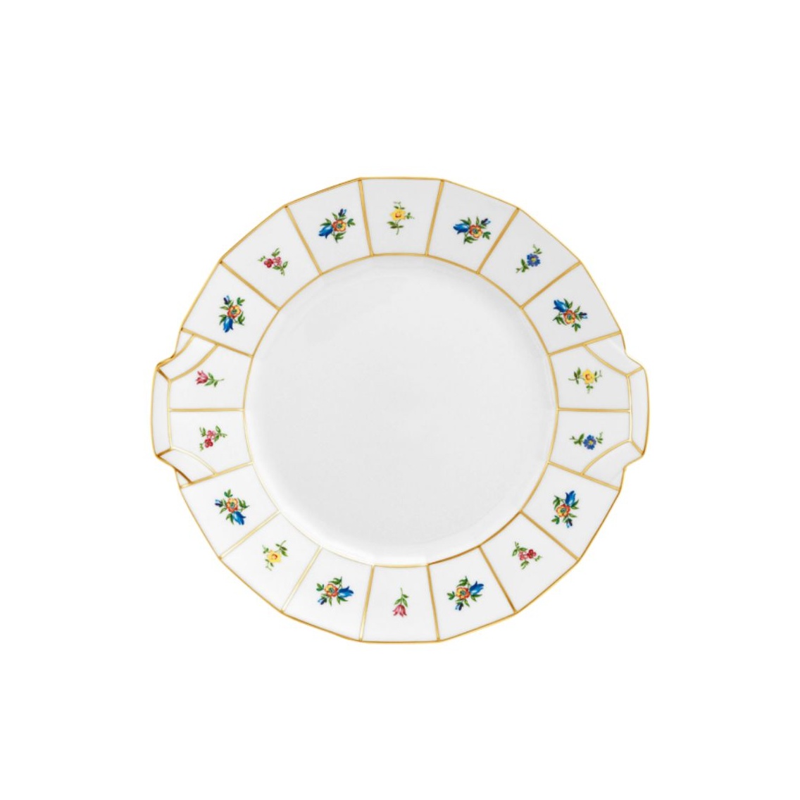 Fürstenberg, Grecque mille fleurs, Cake plate