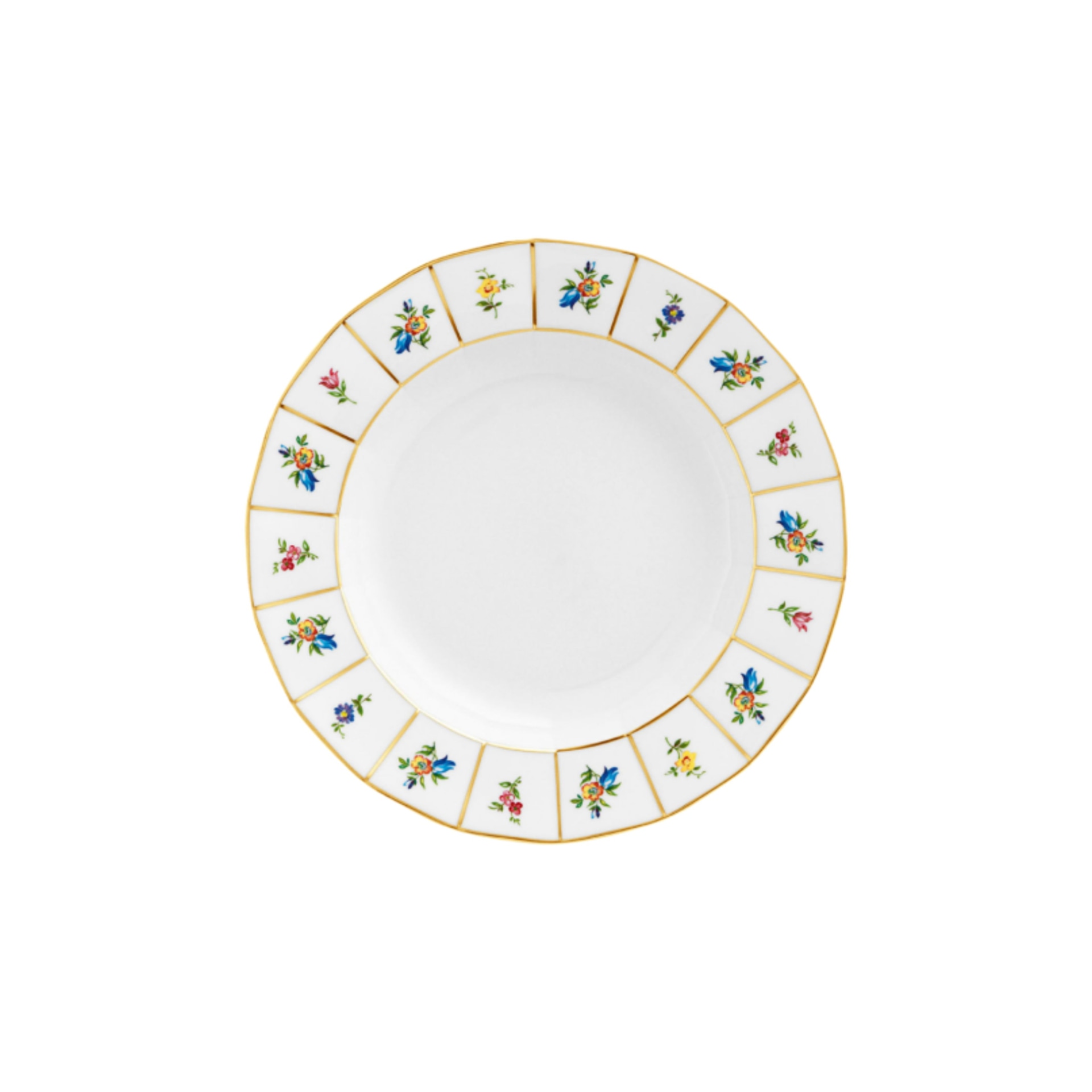 Fürstenberg, Grecque mille fleurs, Soup plate