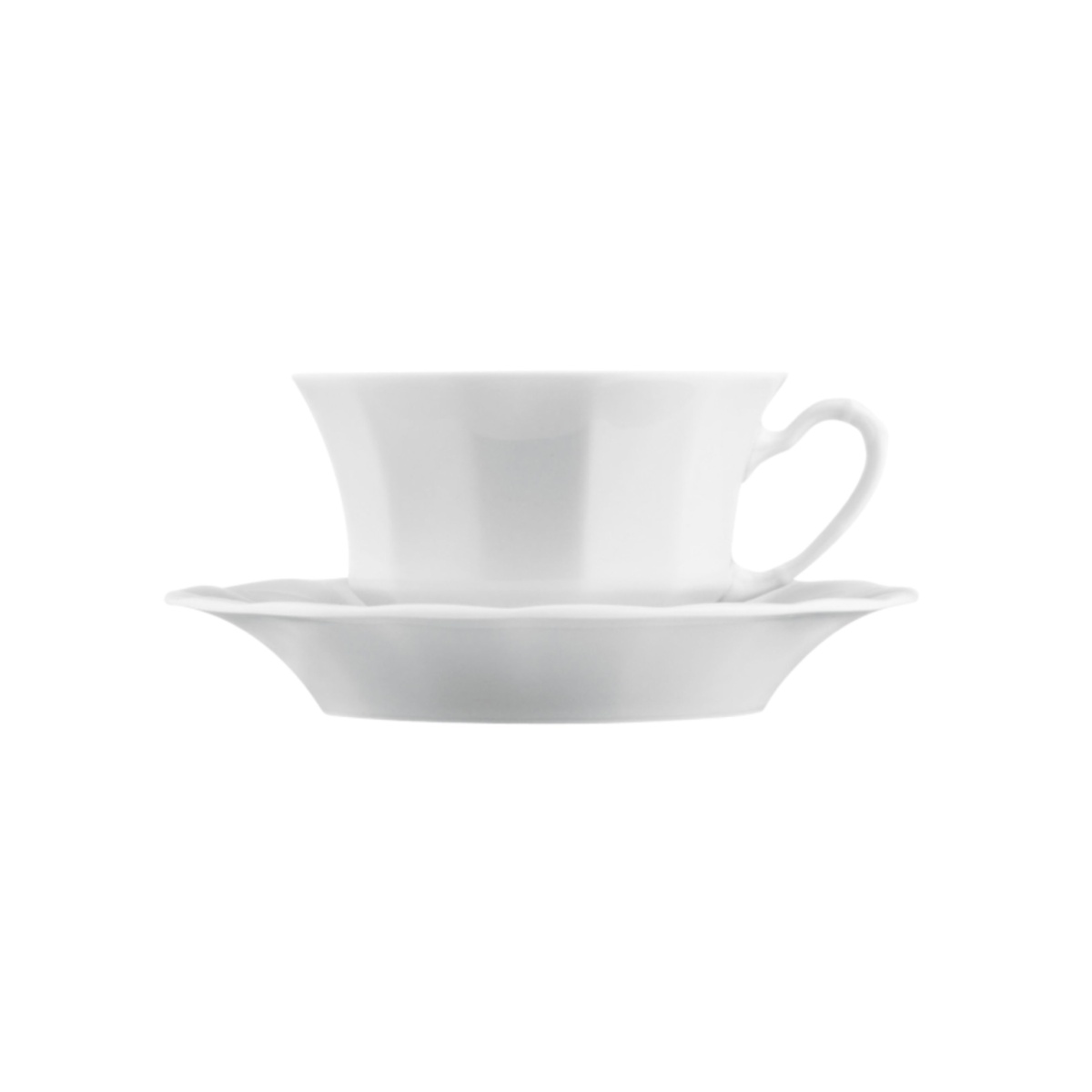 Fürstenberg, Grecque white, Coffee/tea cup and saucer