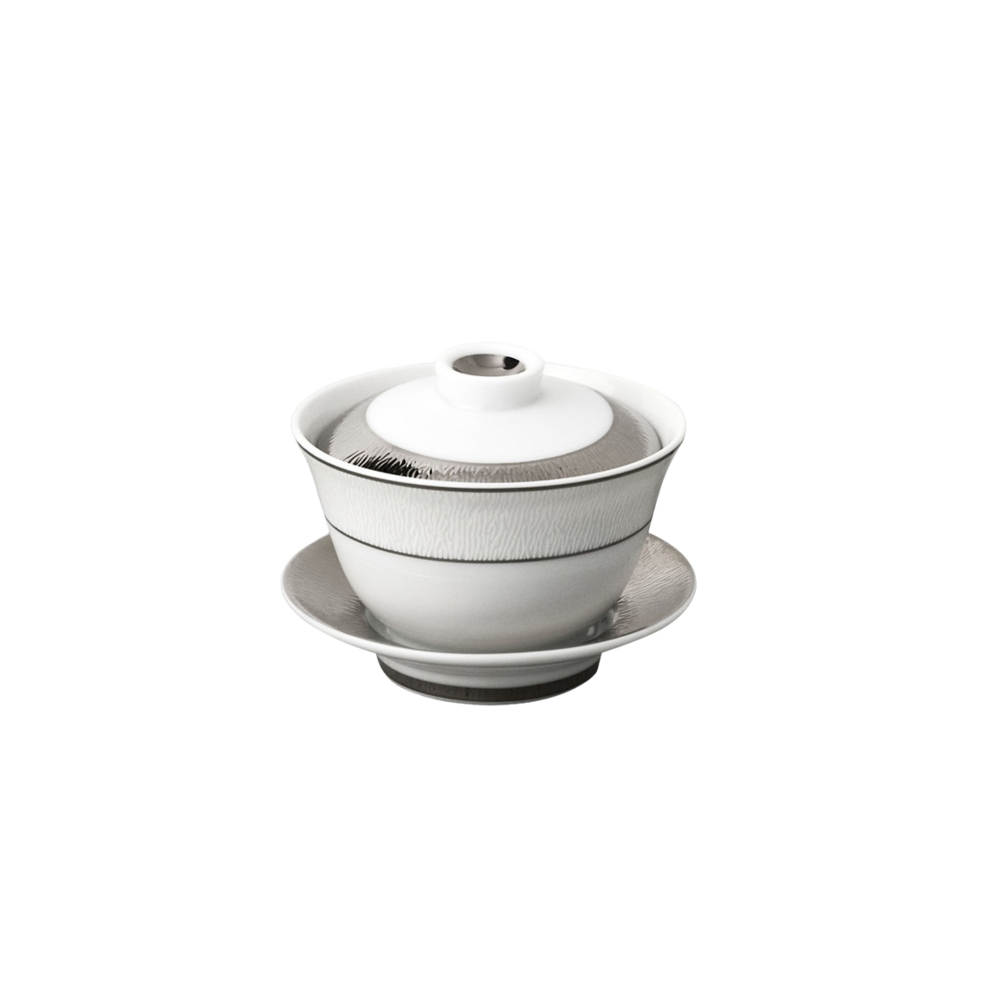 Bernardaud, Dune platine, Small covered cup