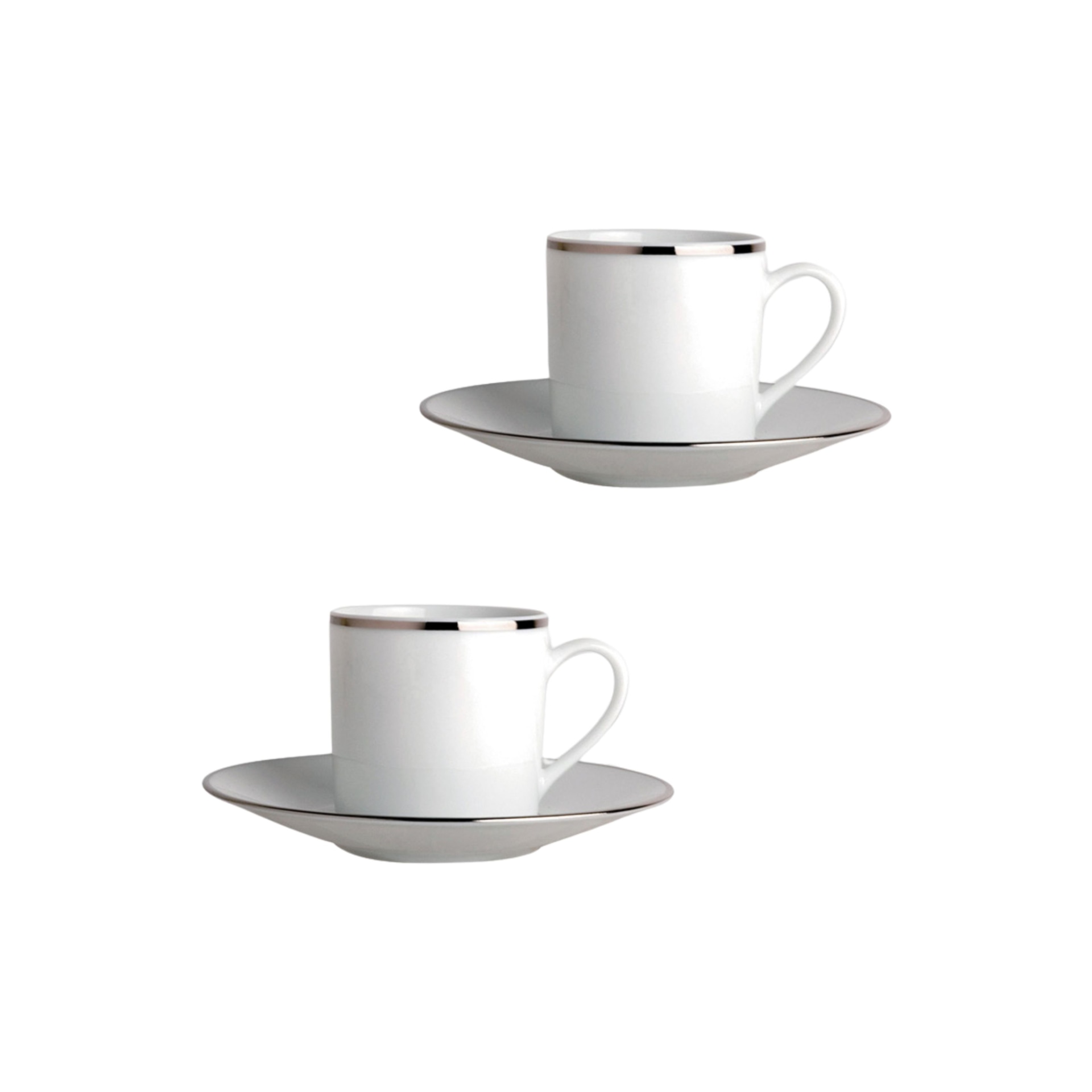 Bernardaud, Cristal, Coffee cup and saucer set of 2
