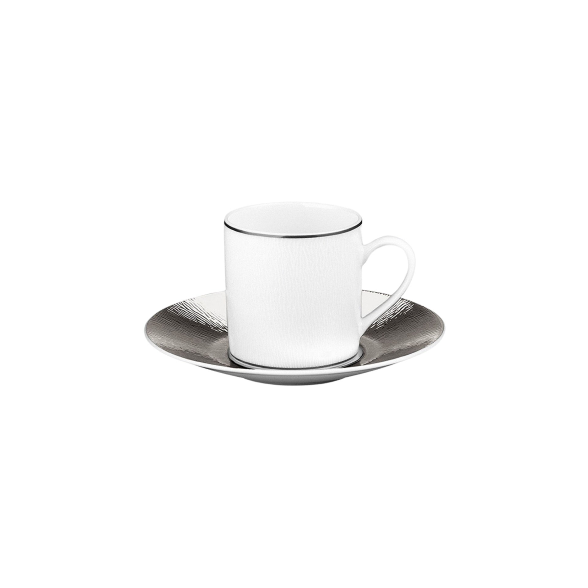 Bernardaud, Dune platine, Coffee cup and saucer