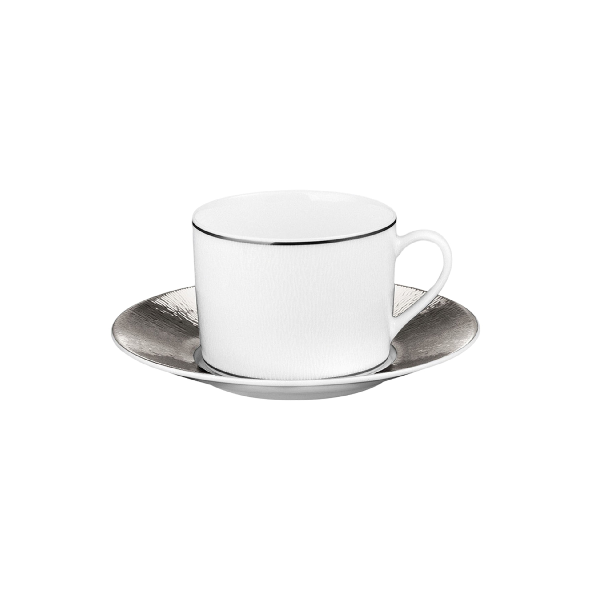 Bernardaud, Dune platine, Tea cup and saucer