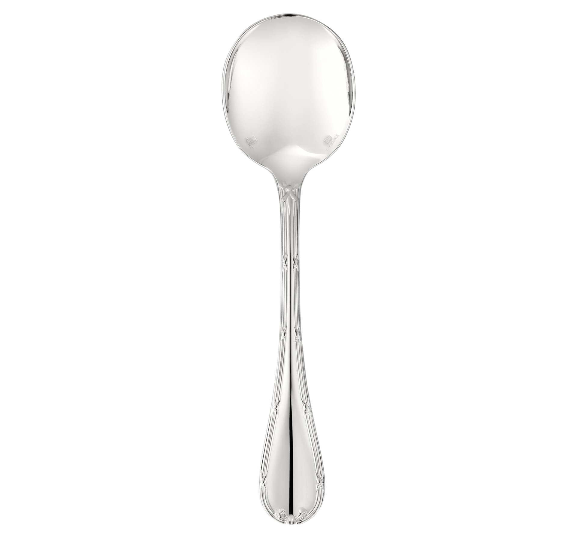 Christofle, Rubans, silver plated, Cream soup spoon